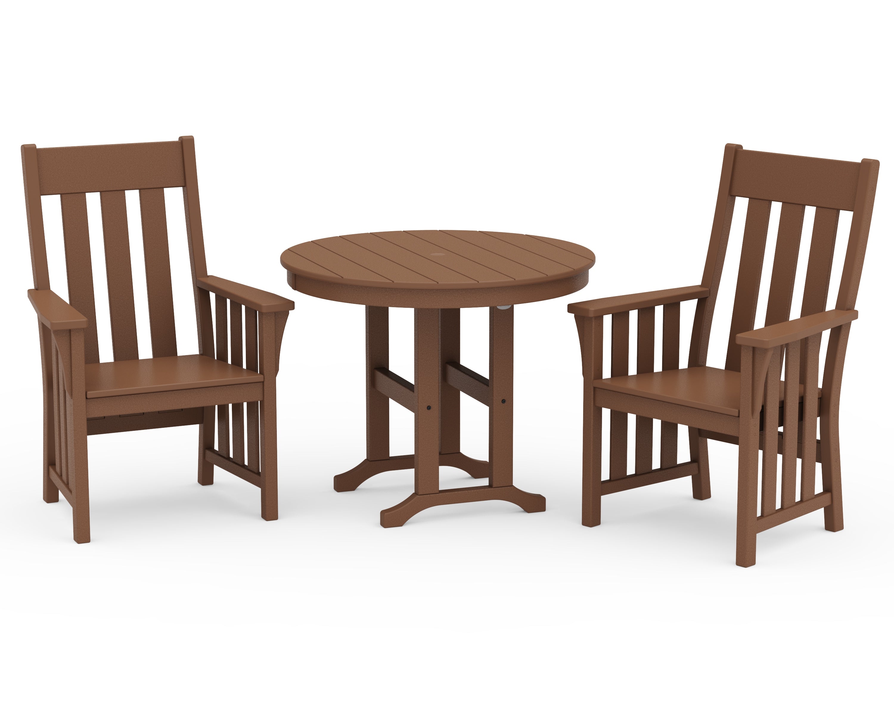 Martha Stewart by POLYWOOD® Acadia 3-Piece Farmhouse Dining Set in Teak