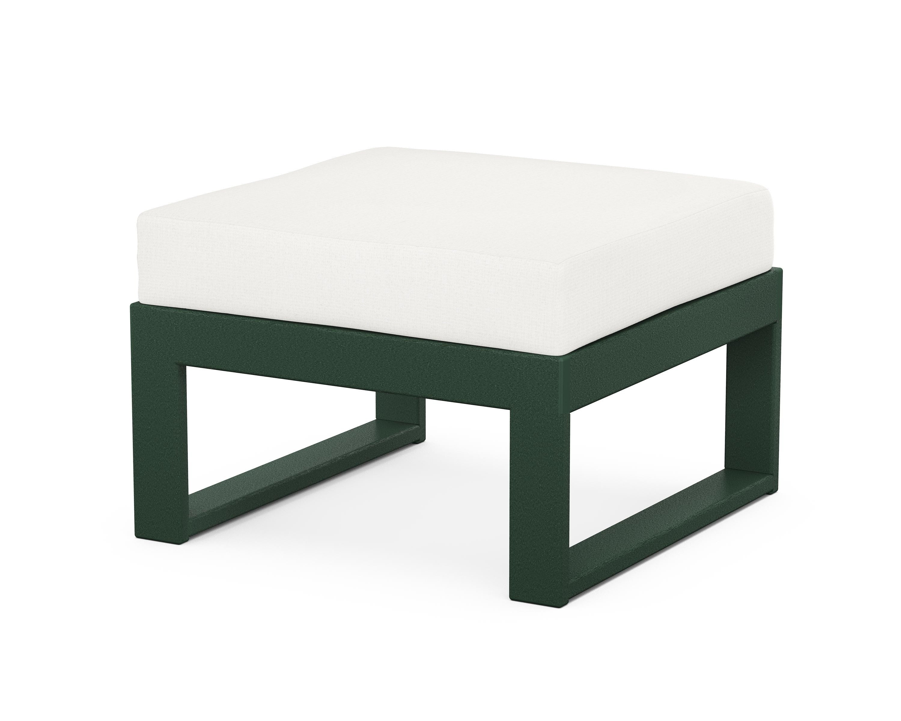 Unbranded Modular Ottoman - Modern in Green / Natural Linen