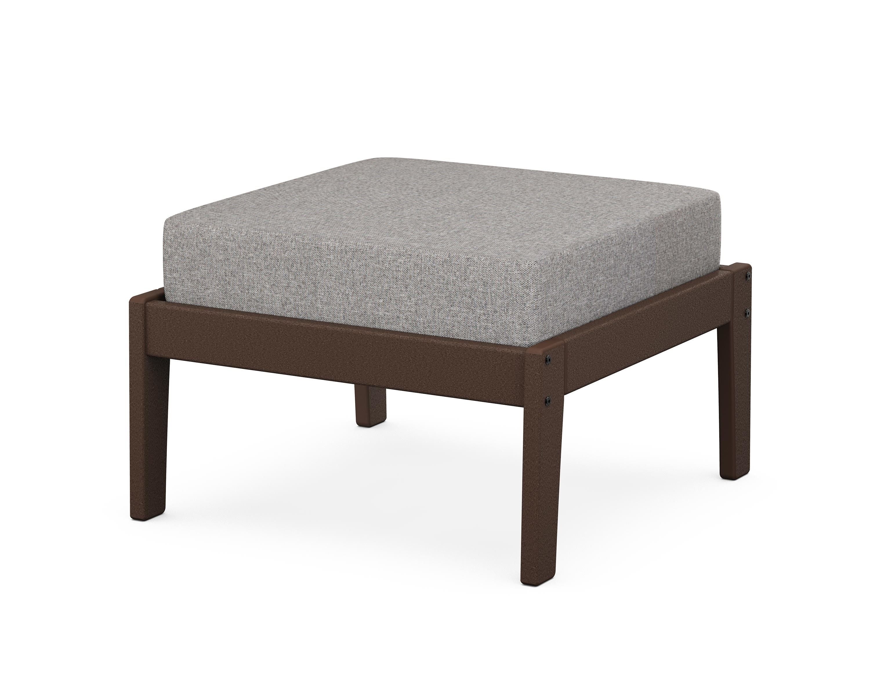Unbranded Deep Seating Ottoman in Mahogany / Grey Mist