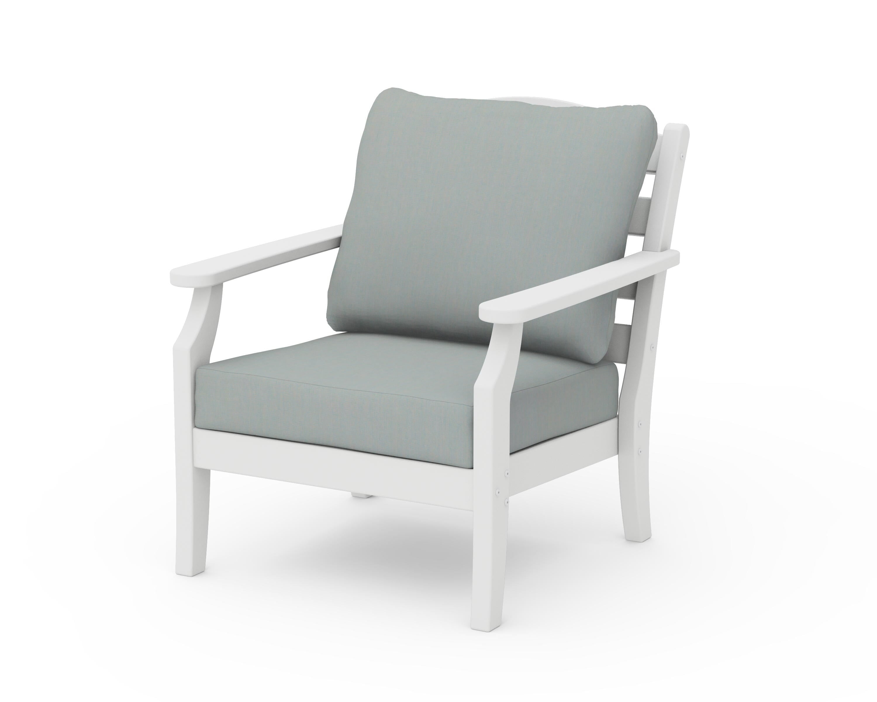 Draper James™ by POLYWOOD® Savannah Deep Seating Chair in White / Spa