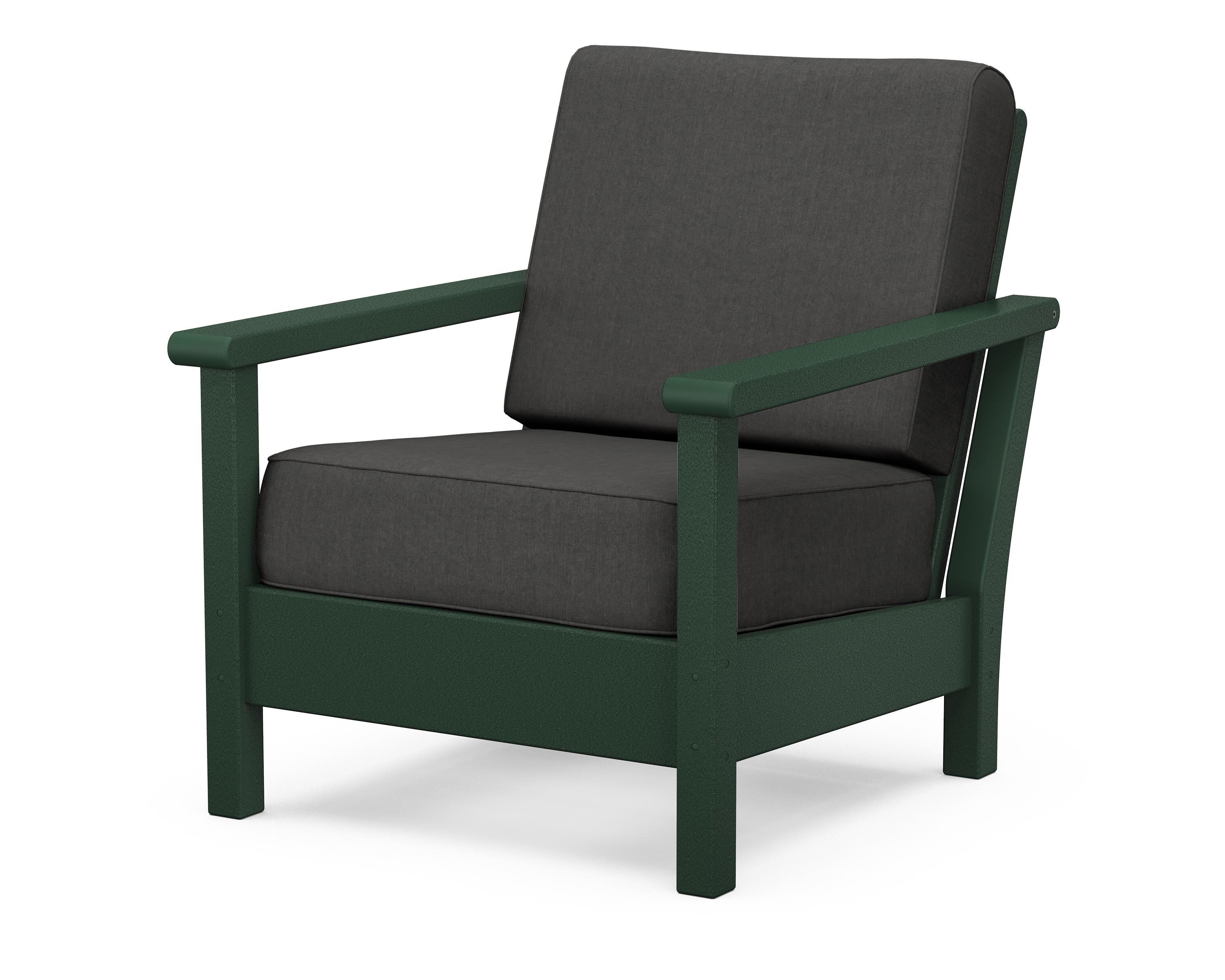 POLYWOOD® Harbour Deep Seating Chair in Green / Spectrum Carbon