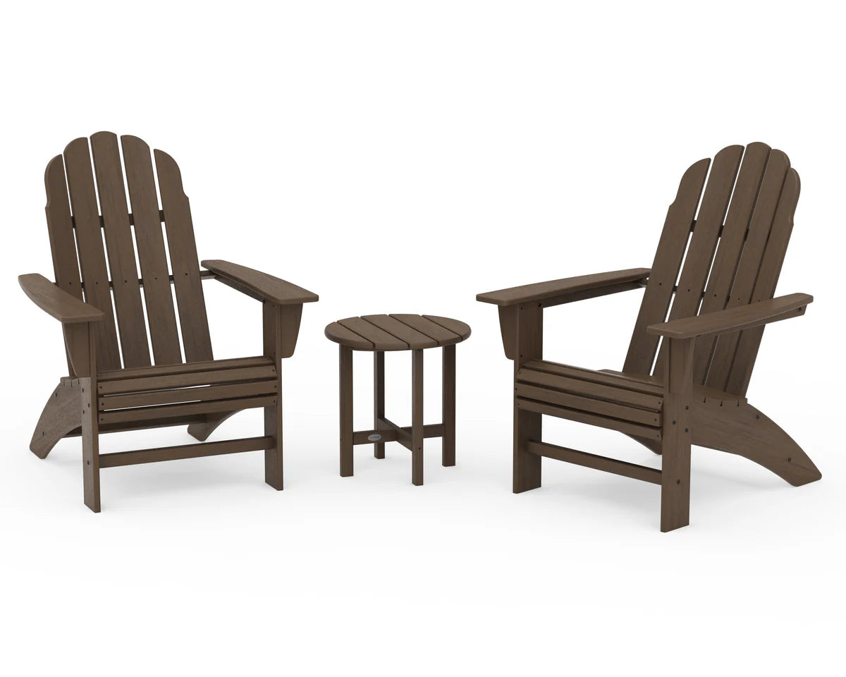 Vineyard 3-Piece Curveback Adirondack Set