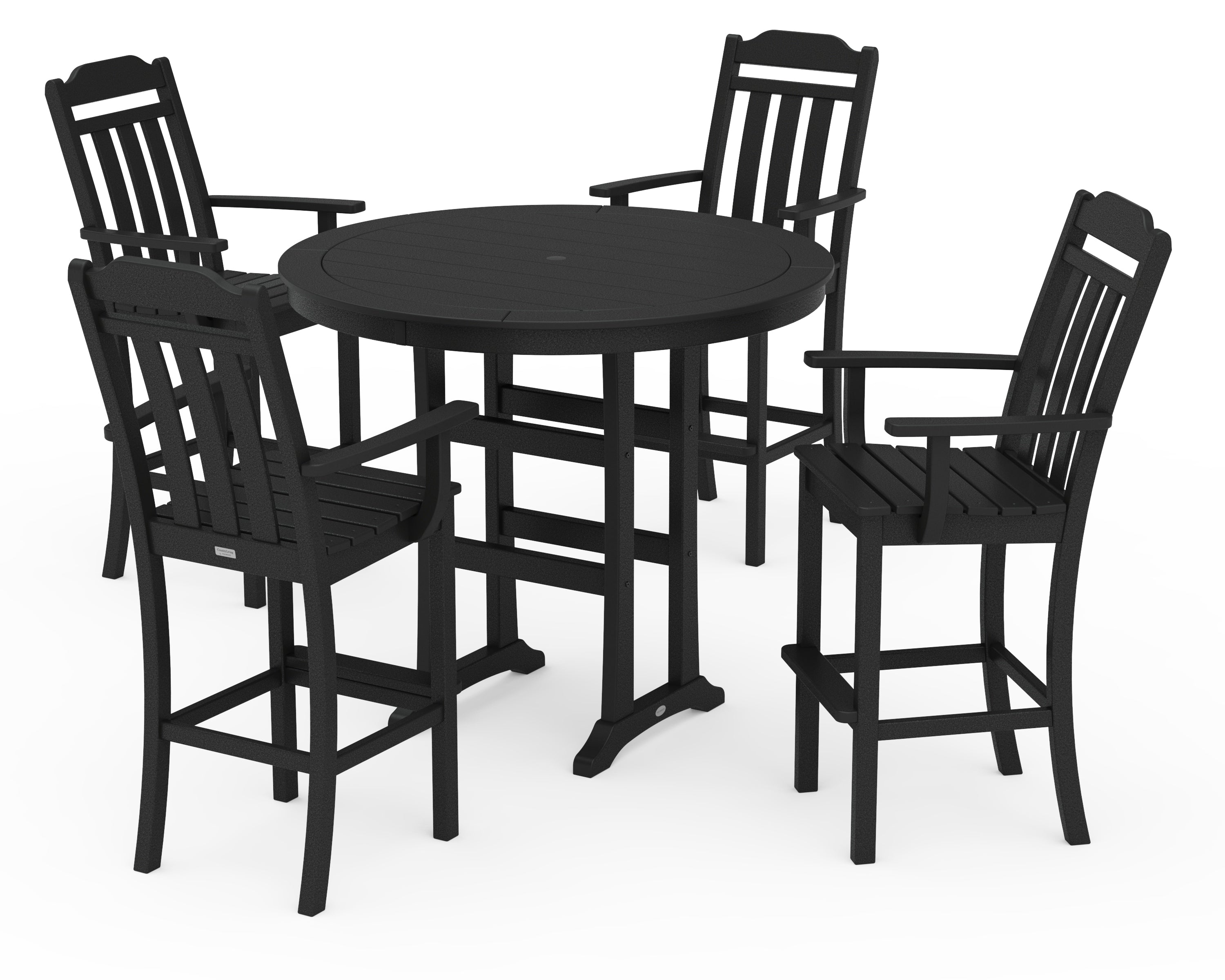 Country Living Cottage 5-Piece Round Bar Set in Black