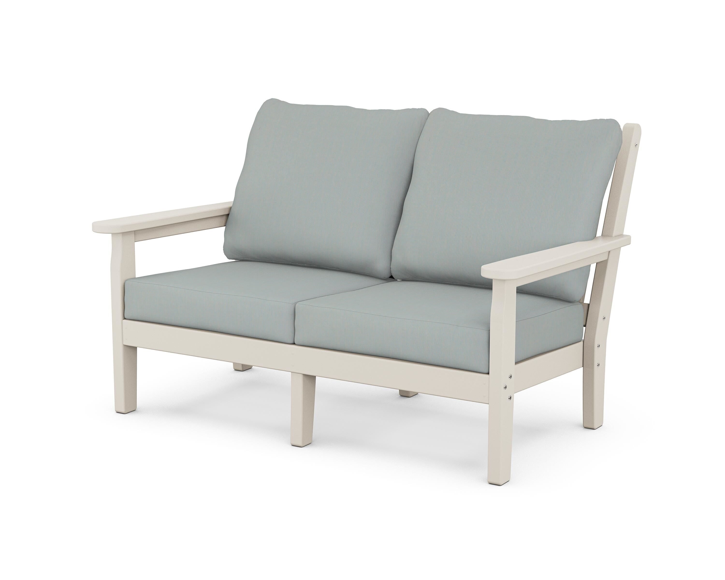 POLYWOOD® Chippendale Deep Seating Loveseat in Sand / Spa