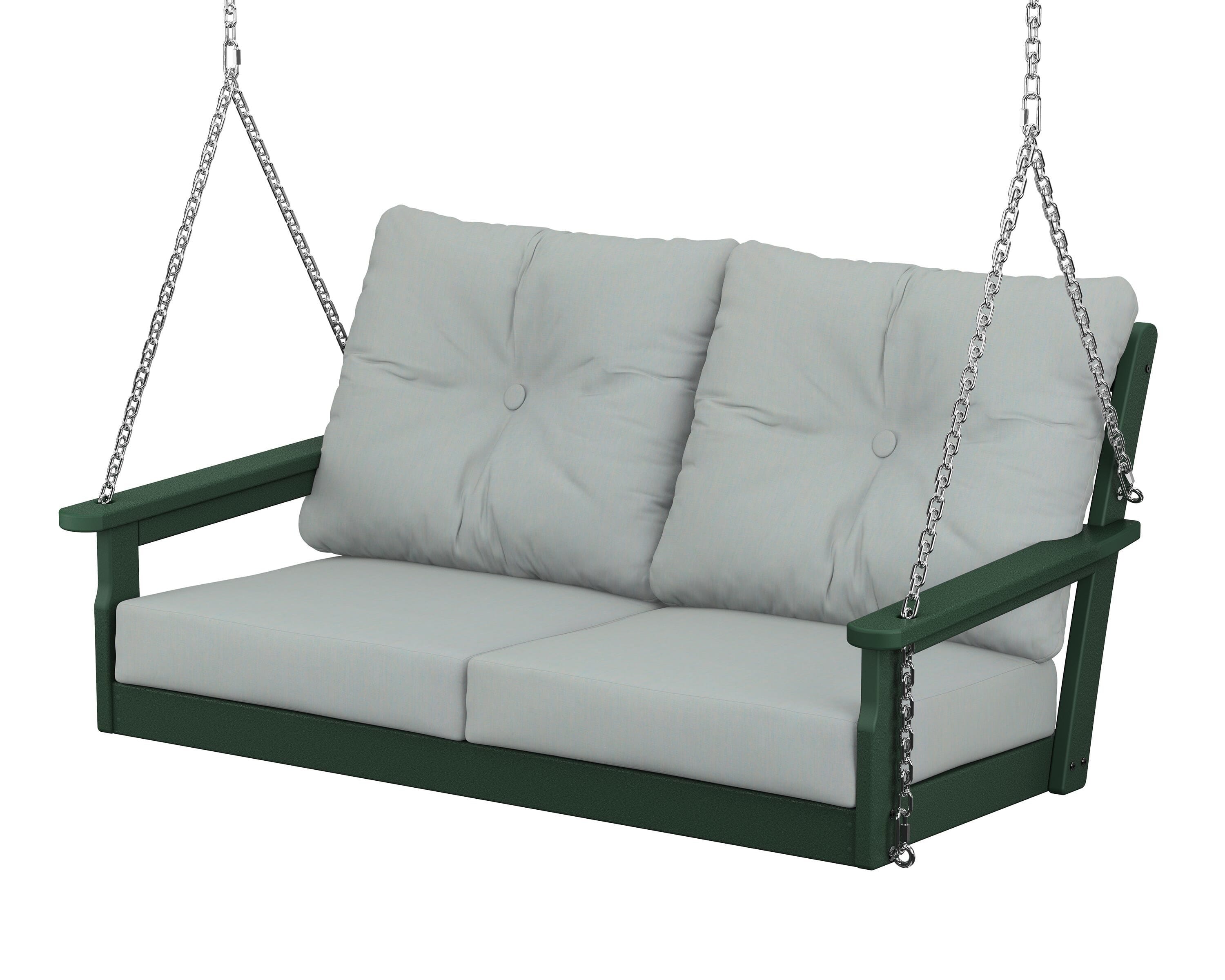 POLYWOOD® Vineyard Deep Seating Swing in Green / Spa