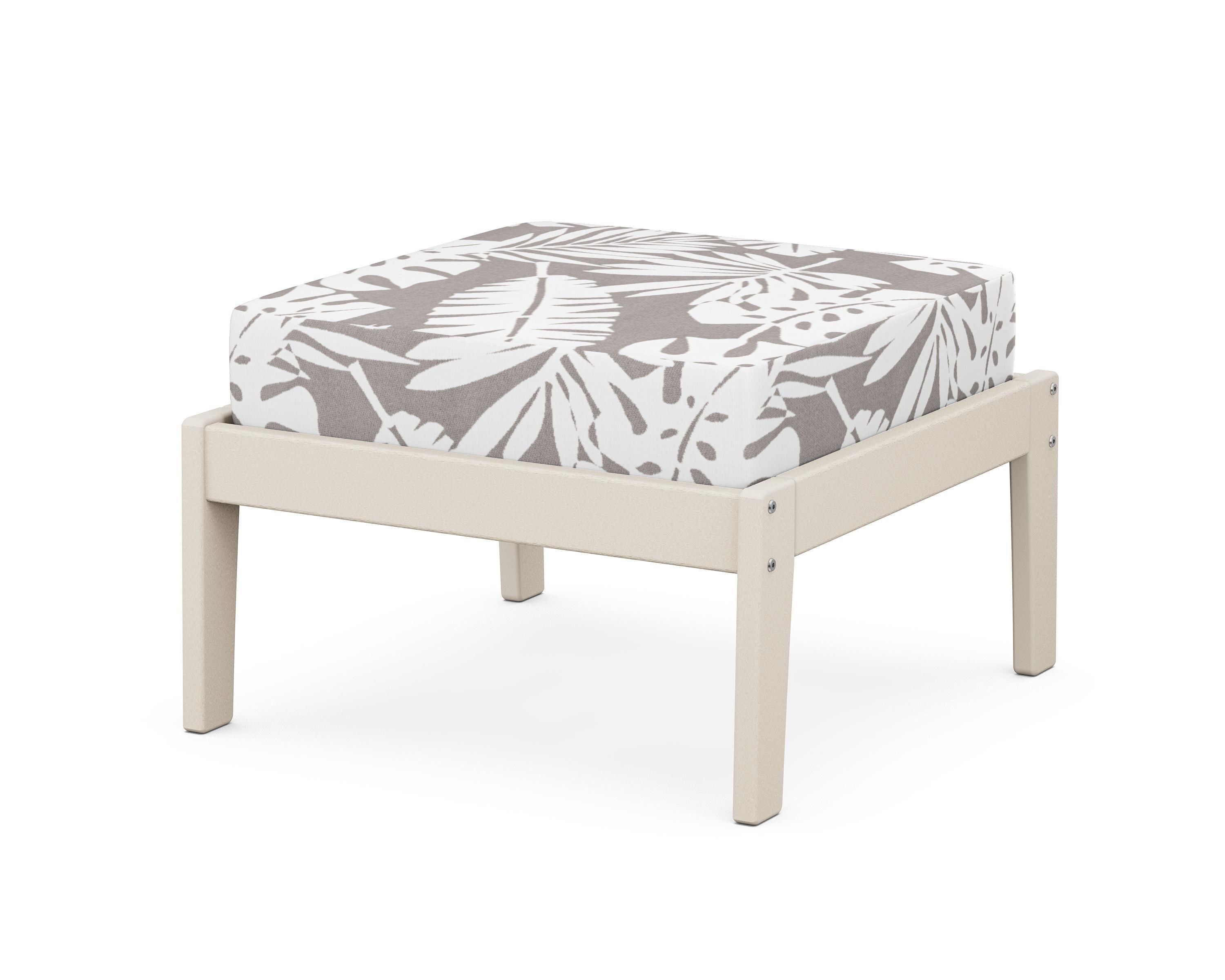Unbranded Deep Seating Ottoman in Sand / Leaf Grey Mist