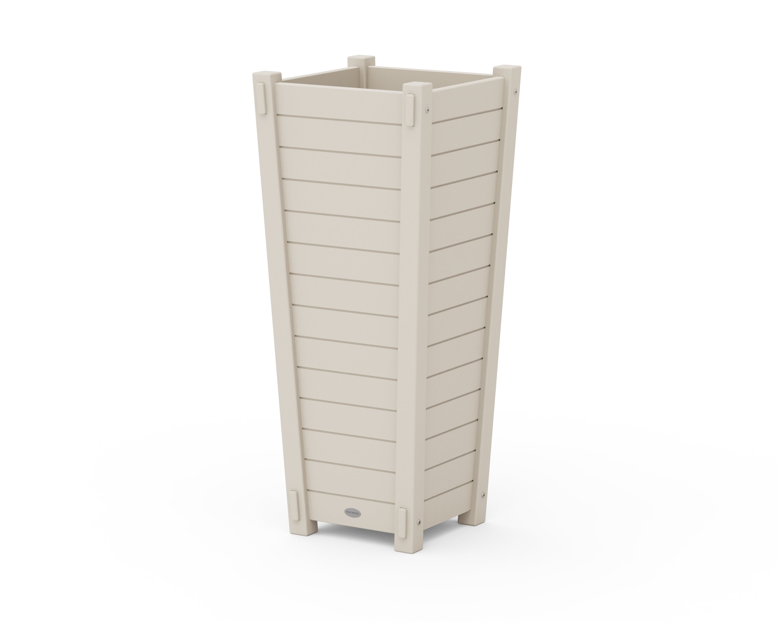 POLYWOOD® Nautical Tapered Square Tall Planter Box in Sand