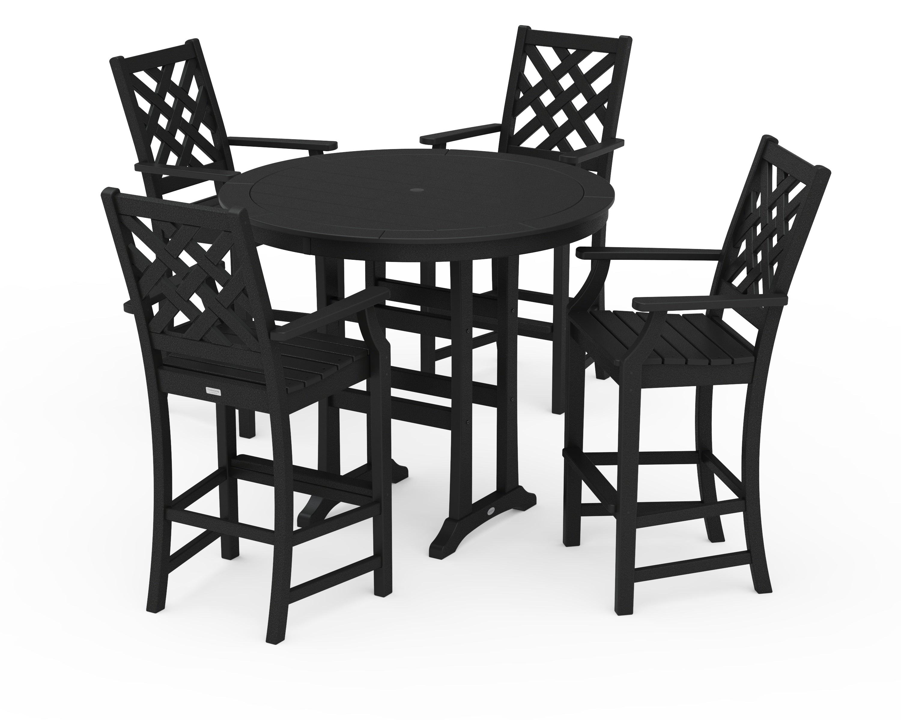Country Living Wovendale 5-Piece Round Bar Set in Black