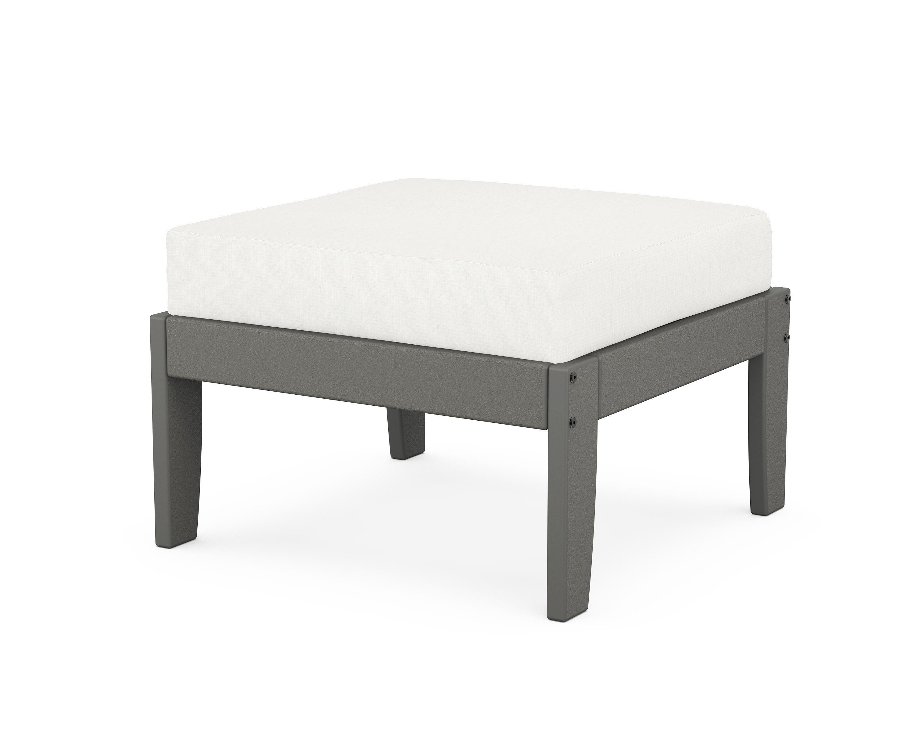 Unbranded Modular Ottoman - Classic in Slate Grey / Natural Linen