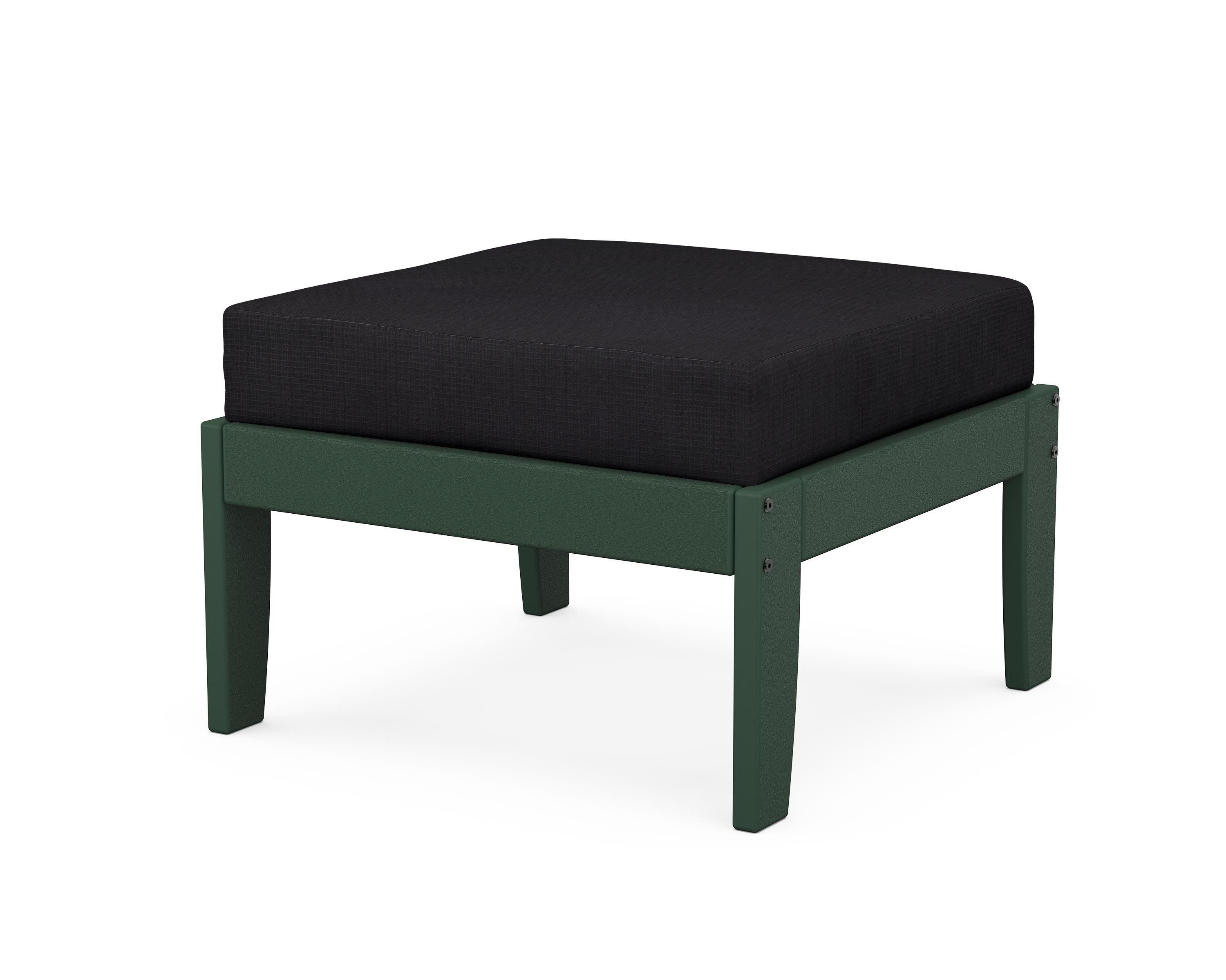 Unbranded Modular Ottoman - Classic in Green / Midnight Linen