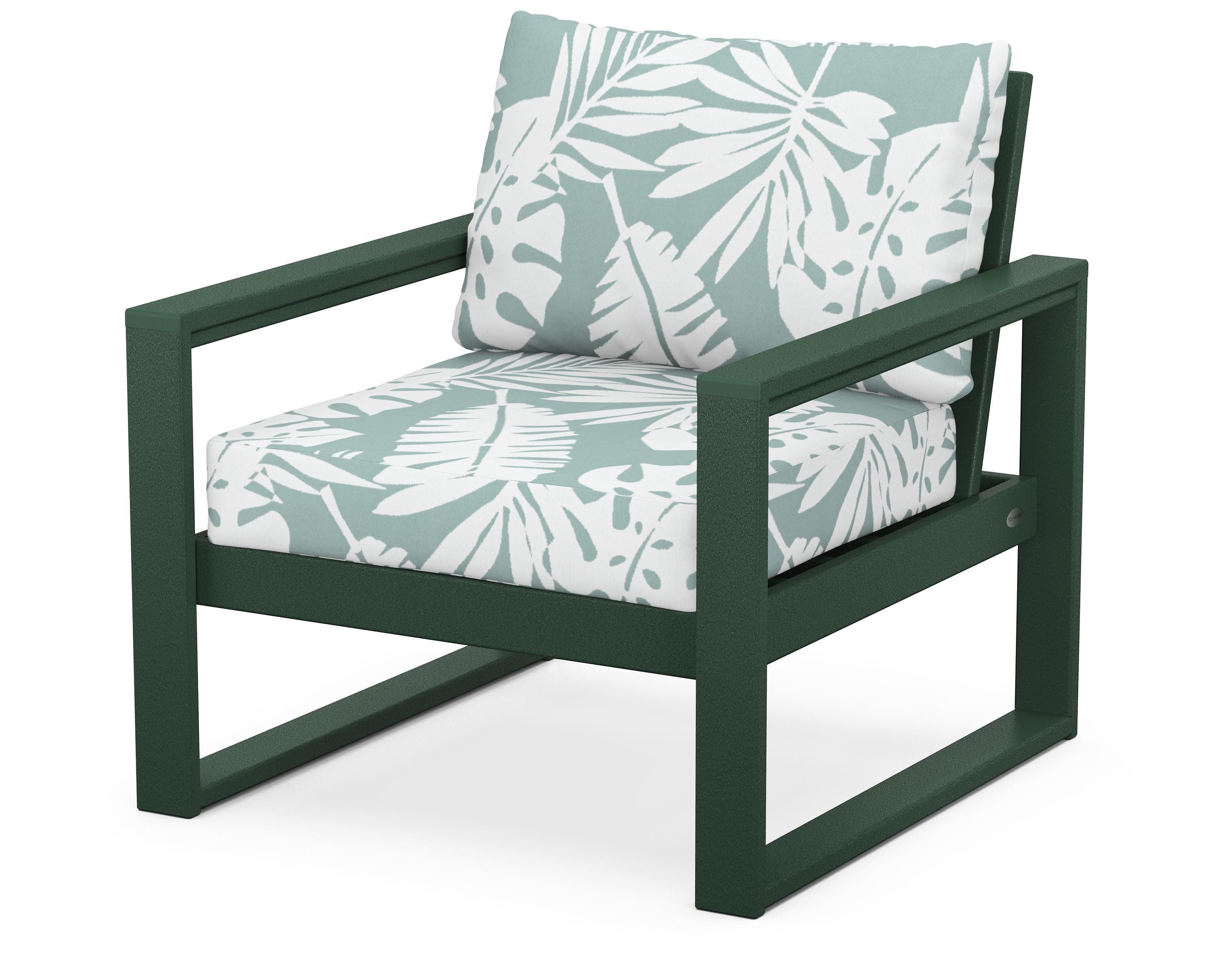 POLYWOOD® EDGE Club Chair in Green / Leaf Glacier Spa