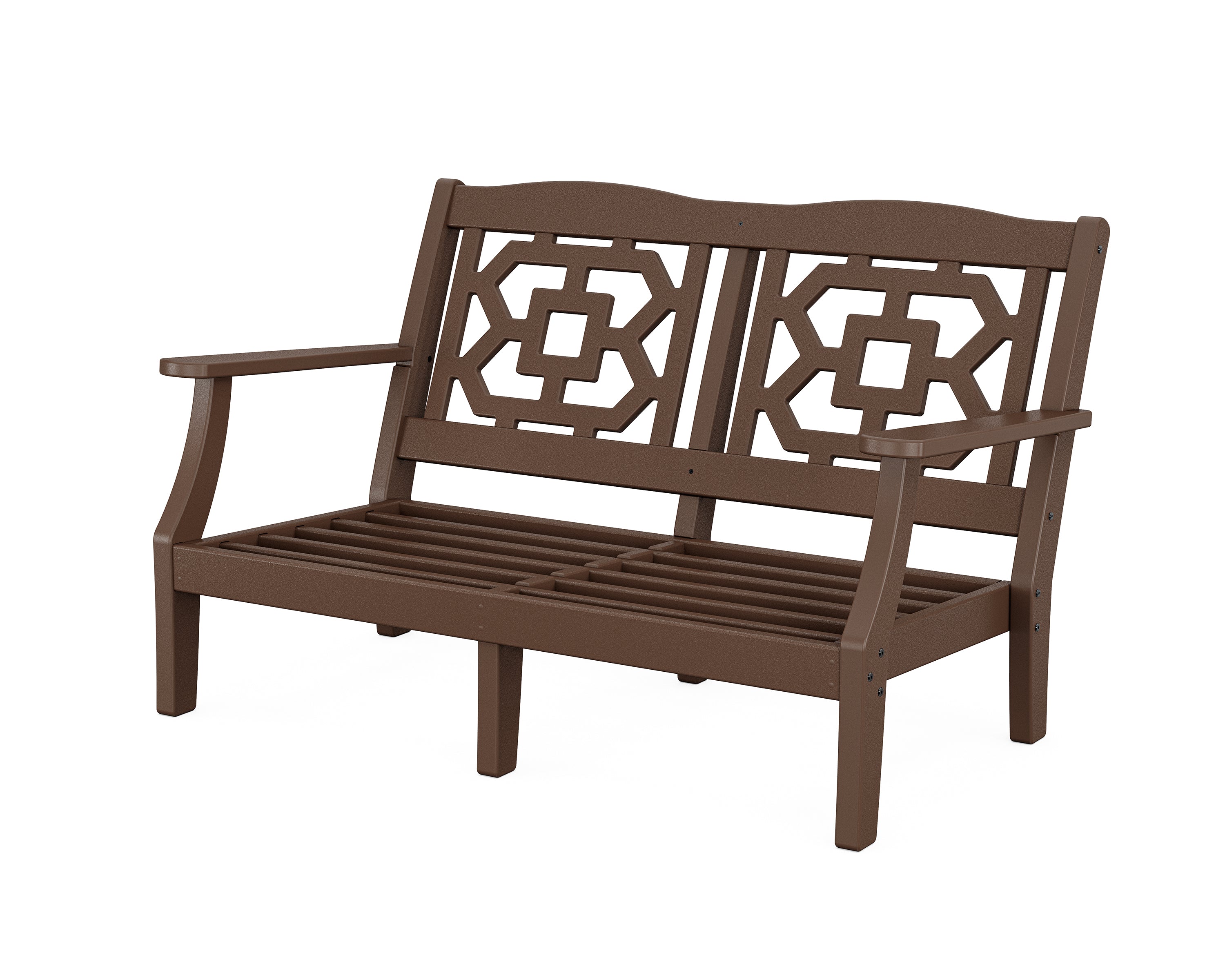 Martha Stewart by POLYWOOD® Chinoiserie Deep Seating Loveseat Frame in Mahogany