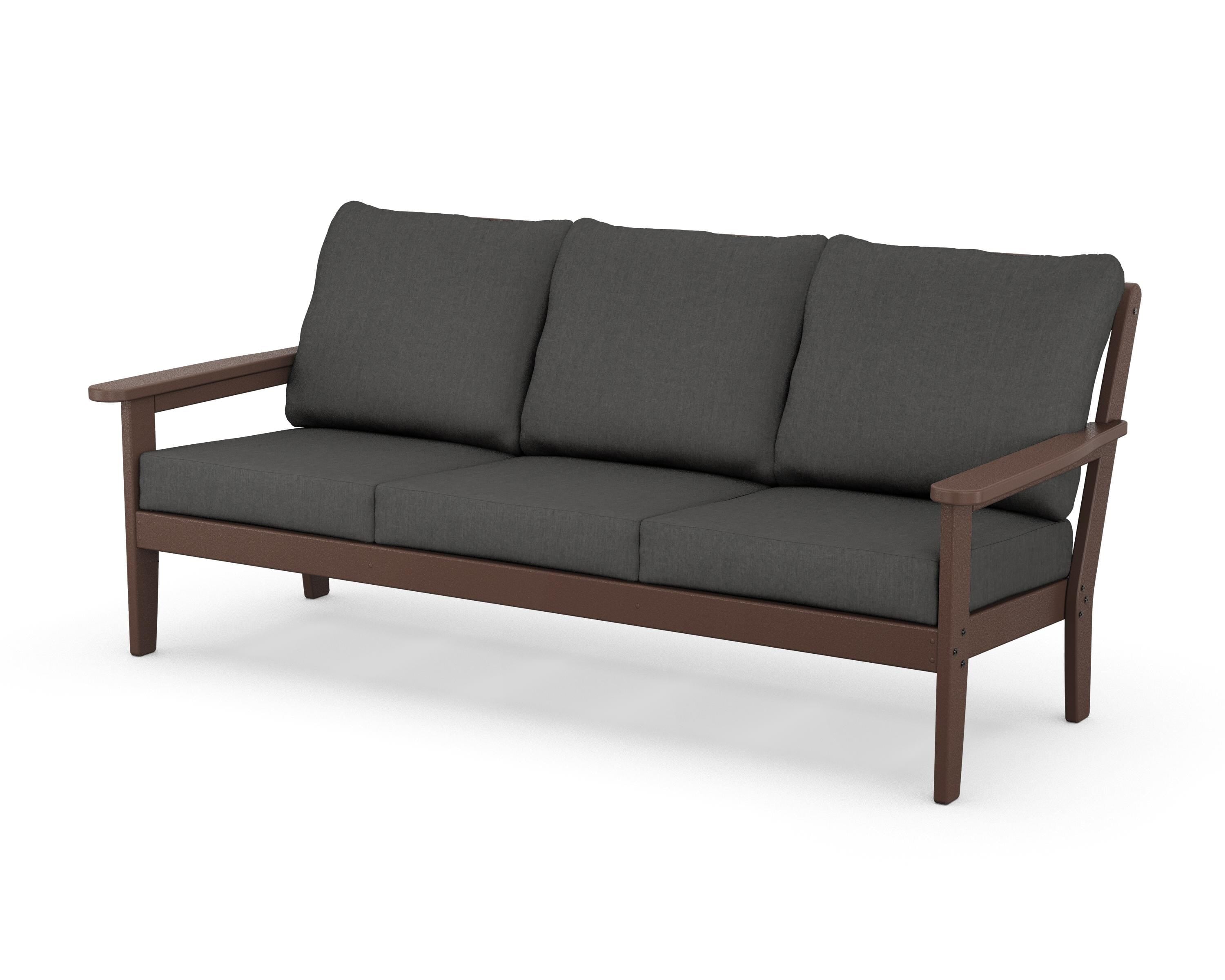 Country Living Cottage Deep Seating Sofa in Mahogany / Spectrum Carbon