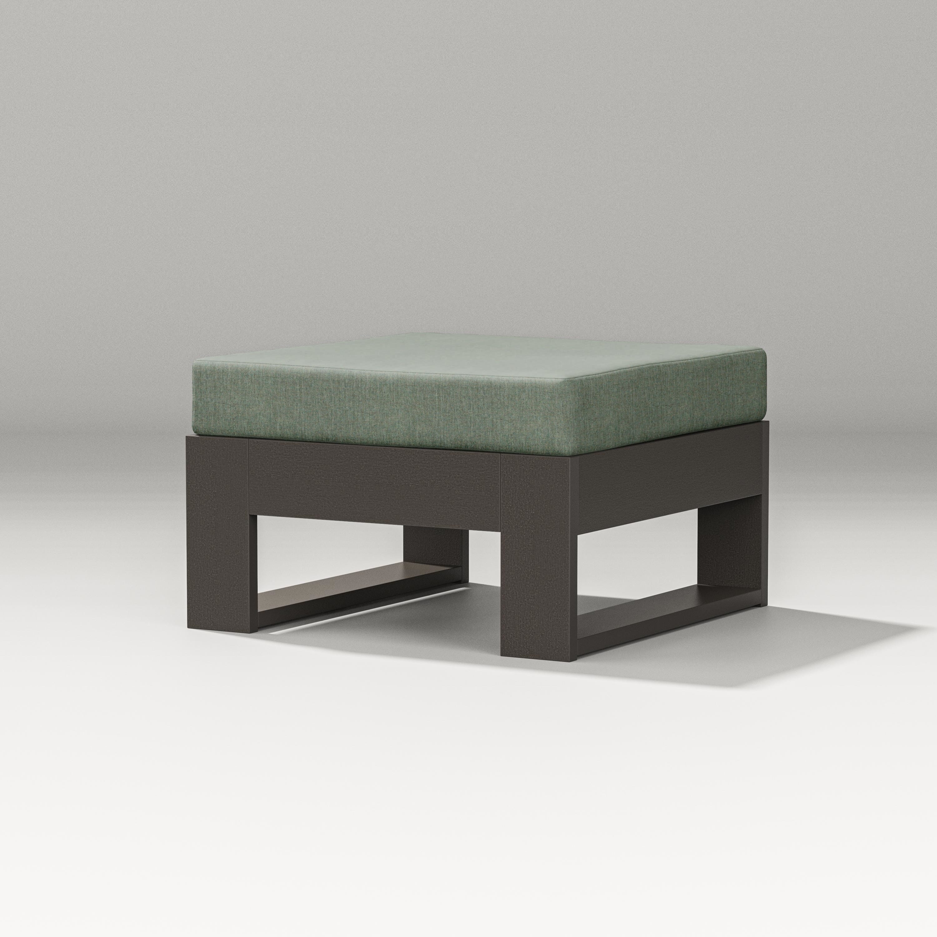 PW Designer Series Latitude Lounge Ottoman in Vintage Coffee / Cast Sage