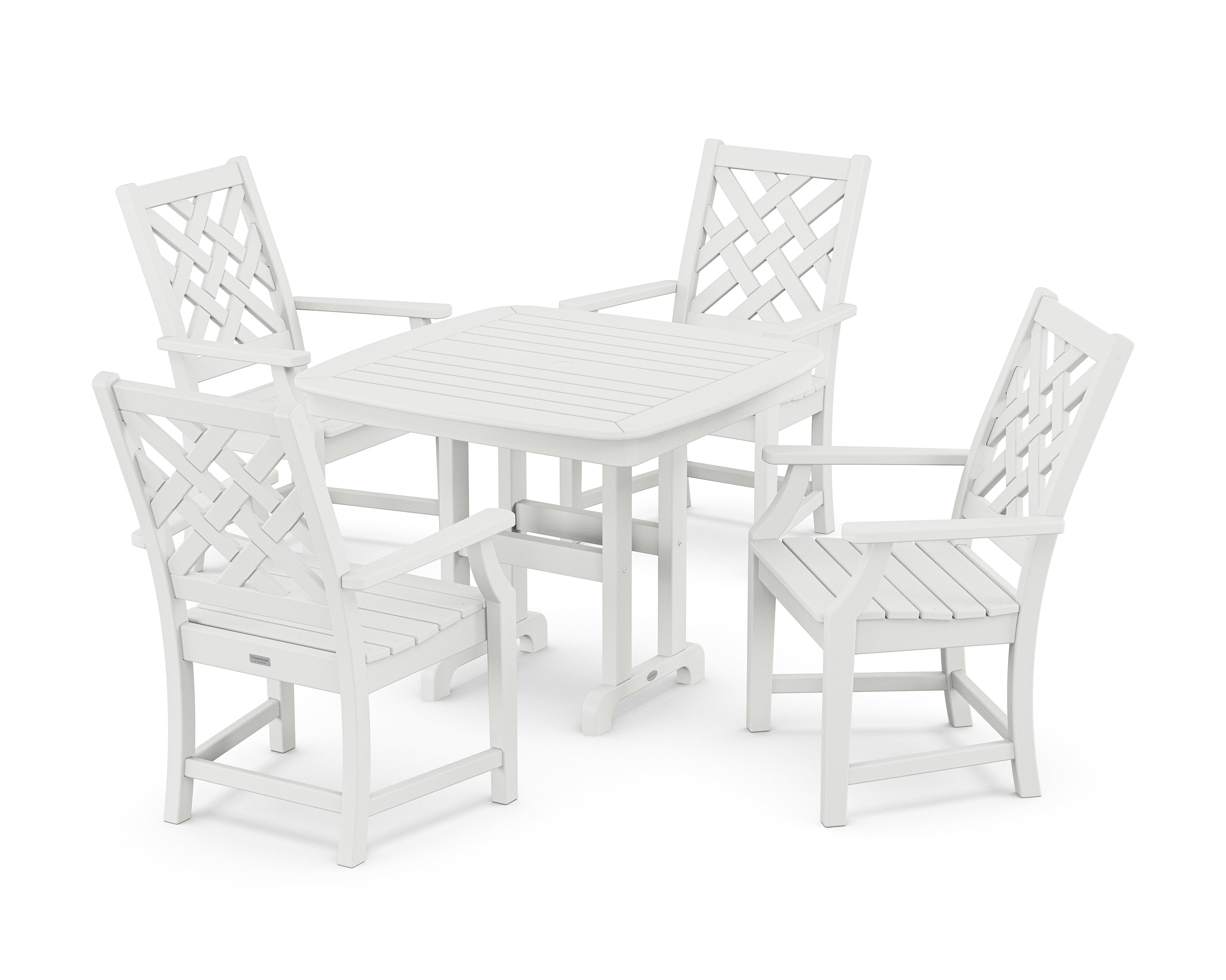 Country Living Wovendale 5-Piece Dining Set in White