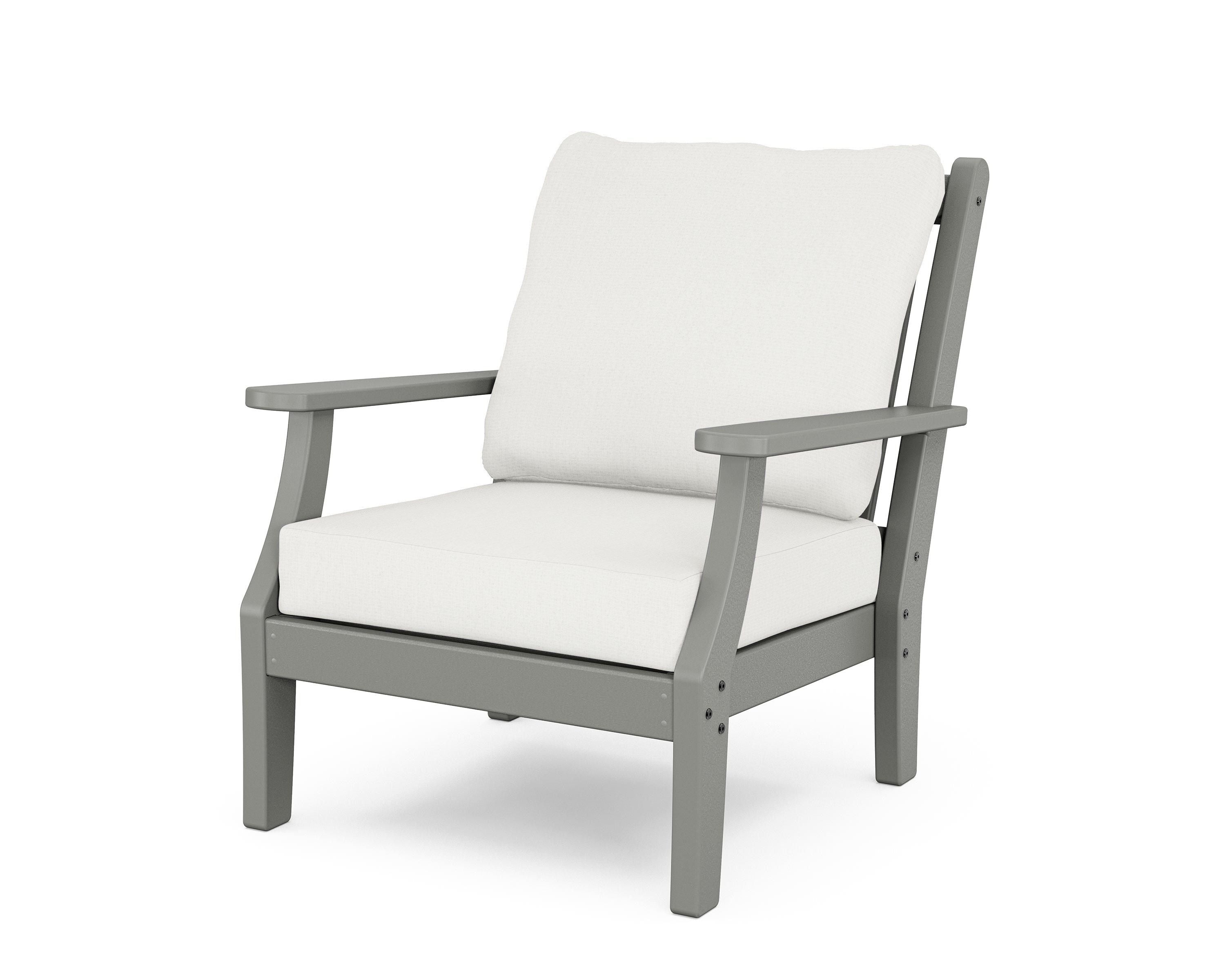 Country Living Wovendale Deep Seating Chair in Slate Grey / Natural Linen