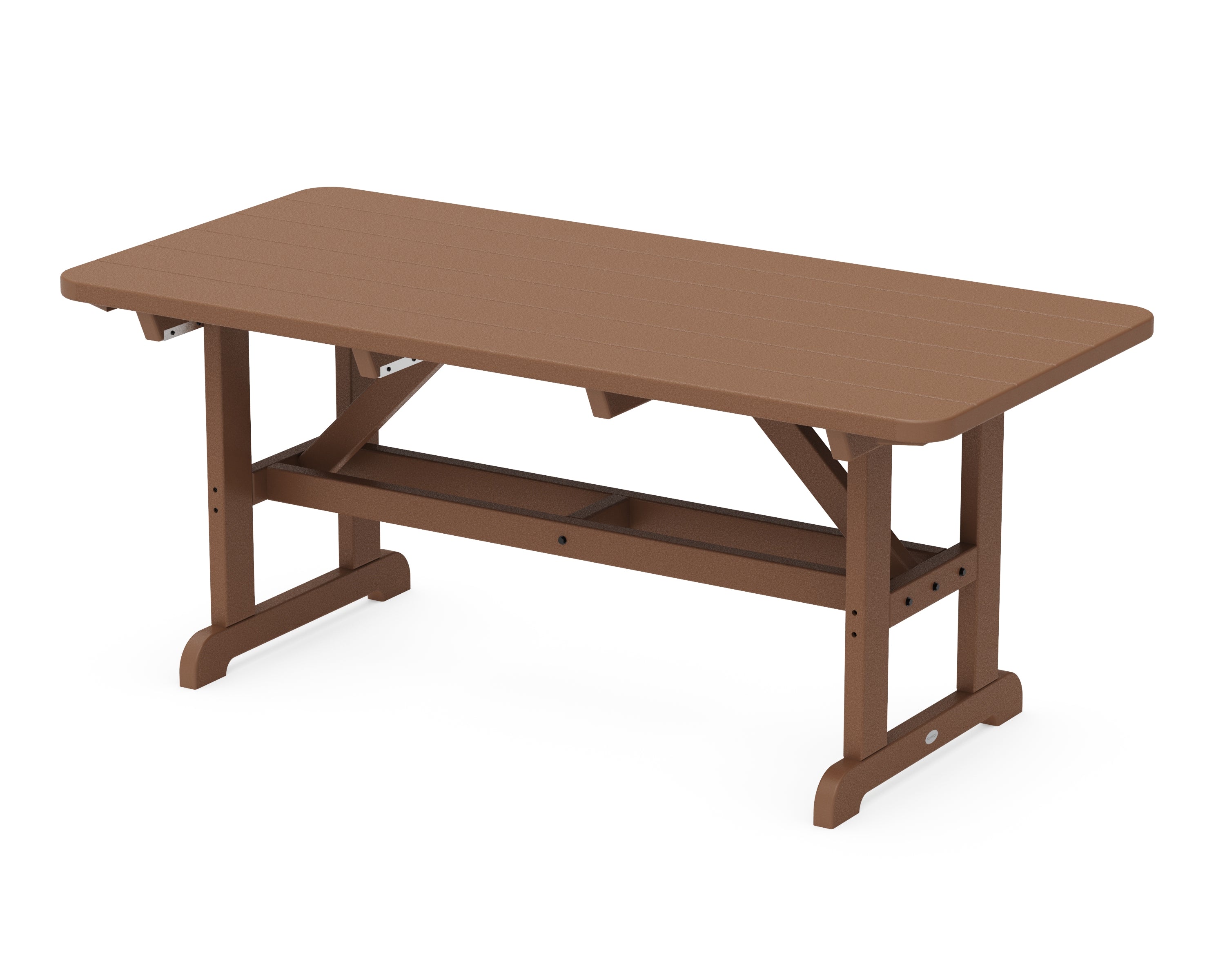 POLYWOOD® Park 33" x 70" Harvester Picnic Table in Teak