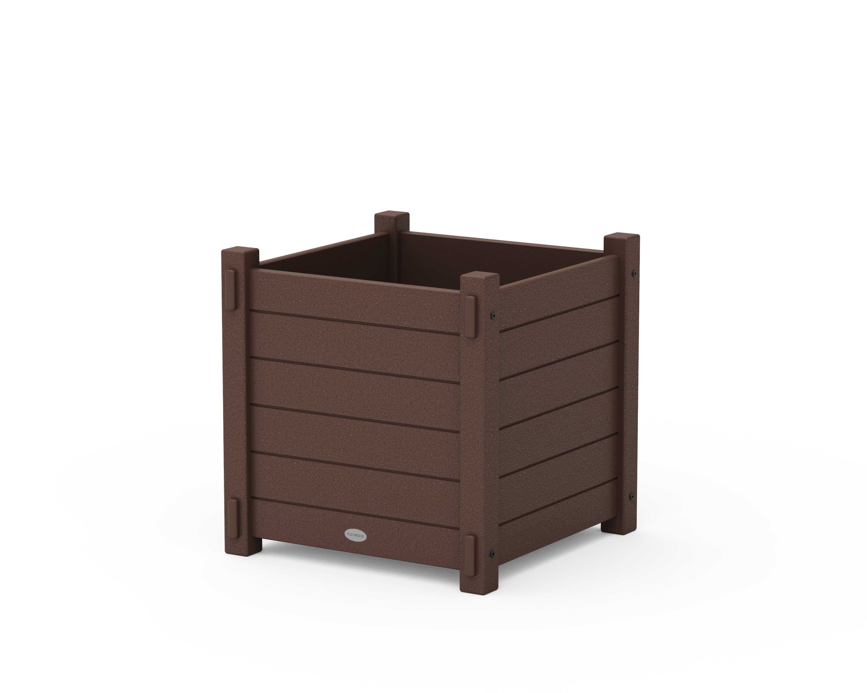 POLYWOOD® Nautical Large Square Planter Box in Mahogany