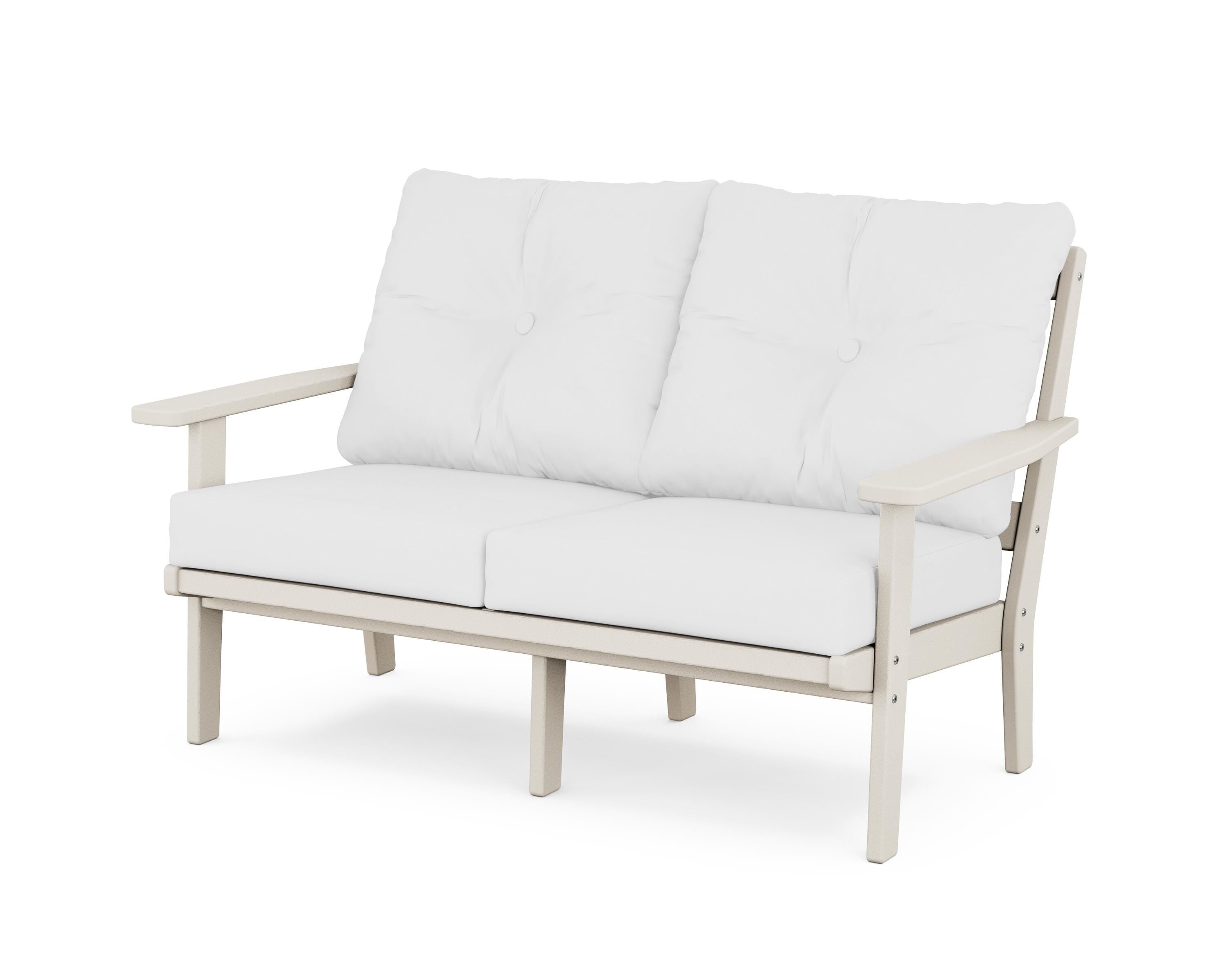 POLYWOOD® Oxford Deep Seating Loveseat in Sand / Natural