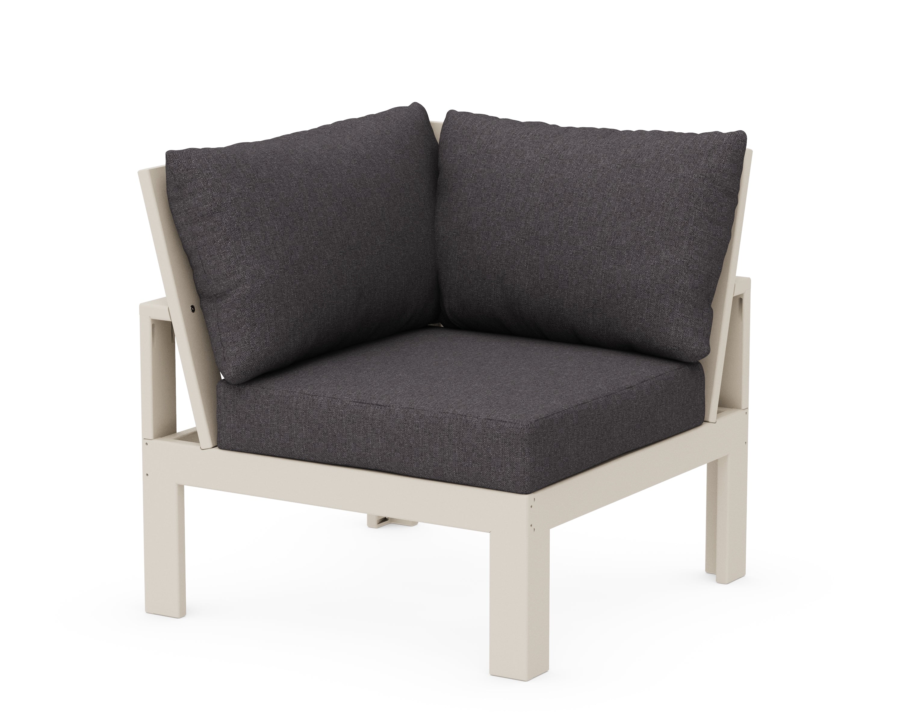 Unbranded Modular Corner Chair in Sand / Ash Charcoal