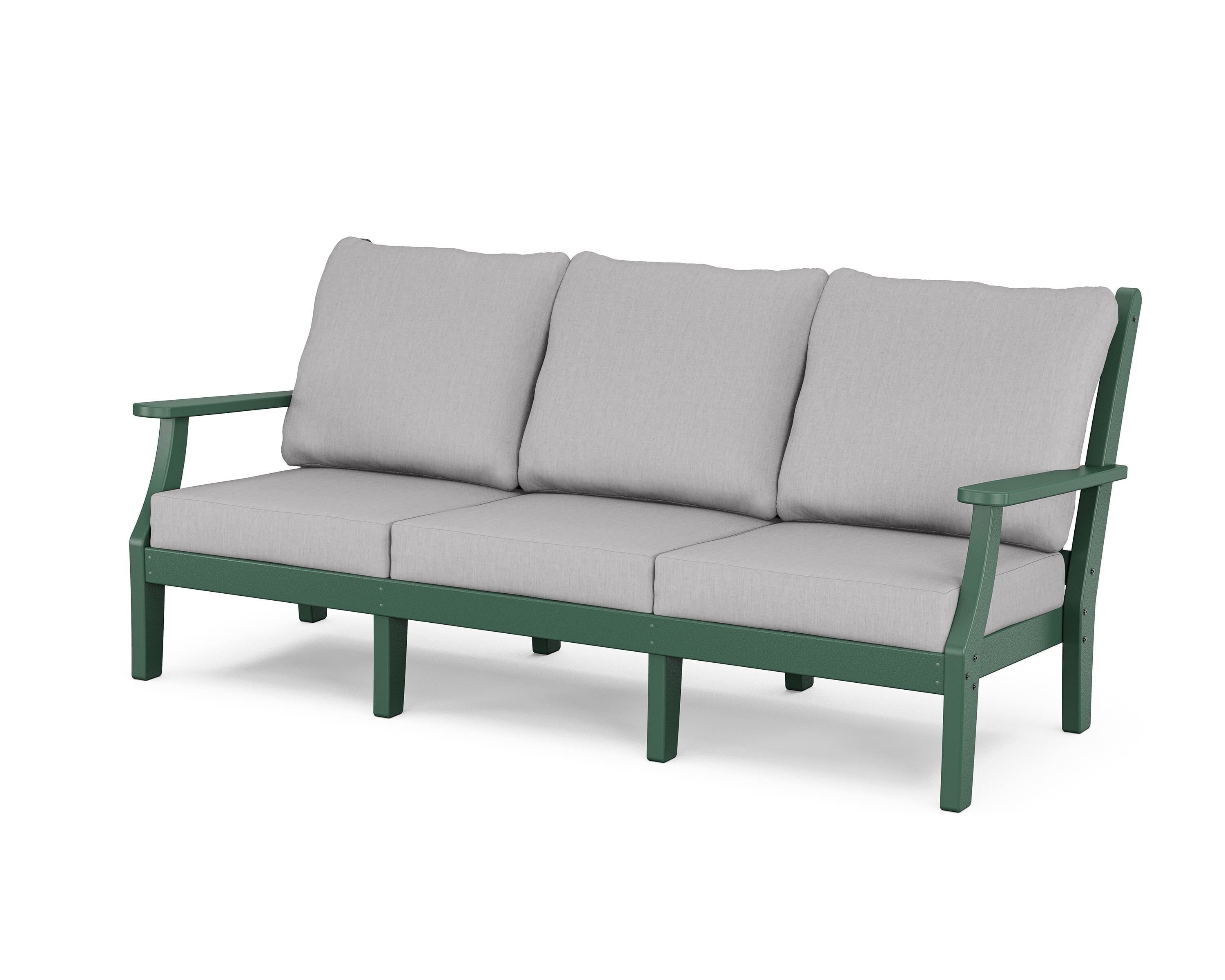 Country Living Wovendale Deep Seating Sofa in Green / Granite