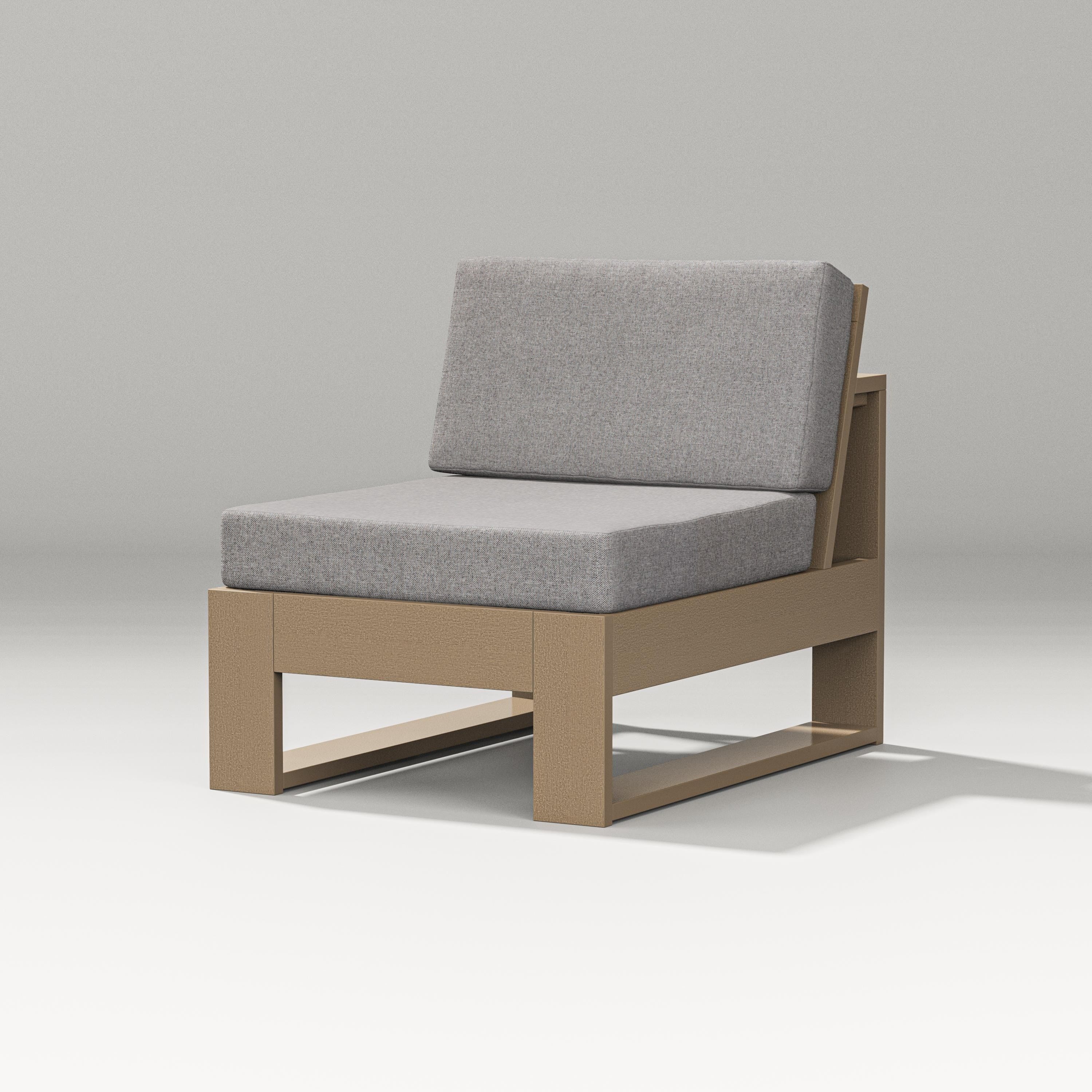 PW Designer Series Latitude Modular Armless Chair in Vintage Sahara / Grey Mist