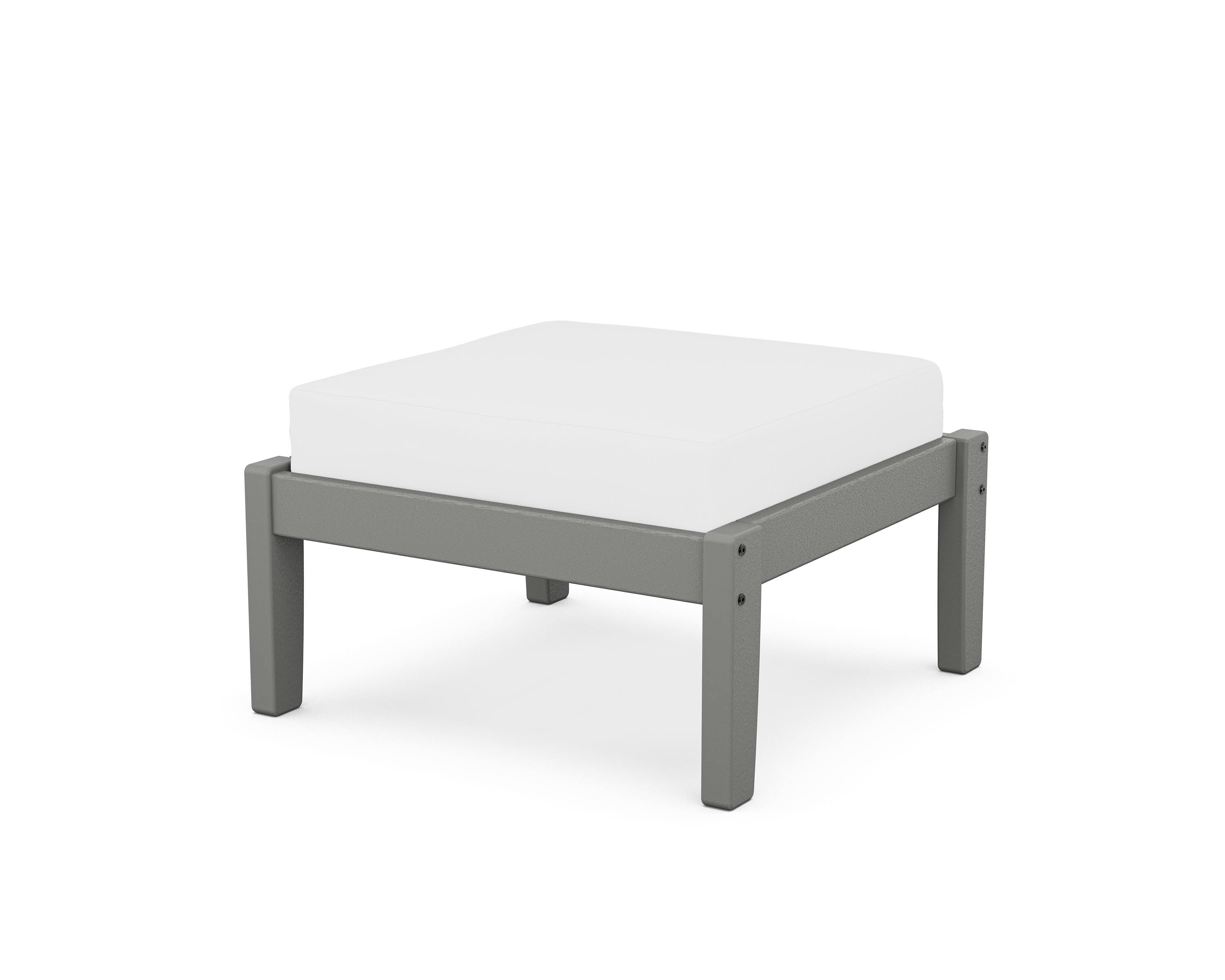 Unbranded Deep Seating Ottoman in Slate Grey / Natural