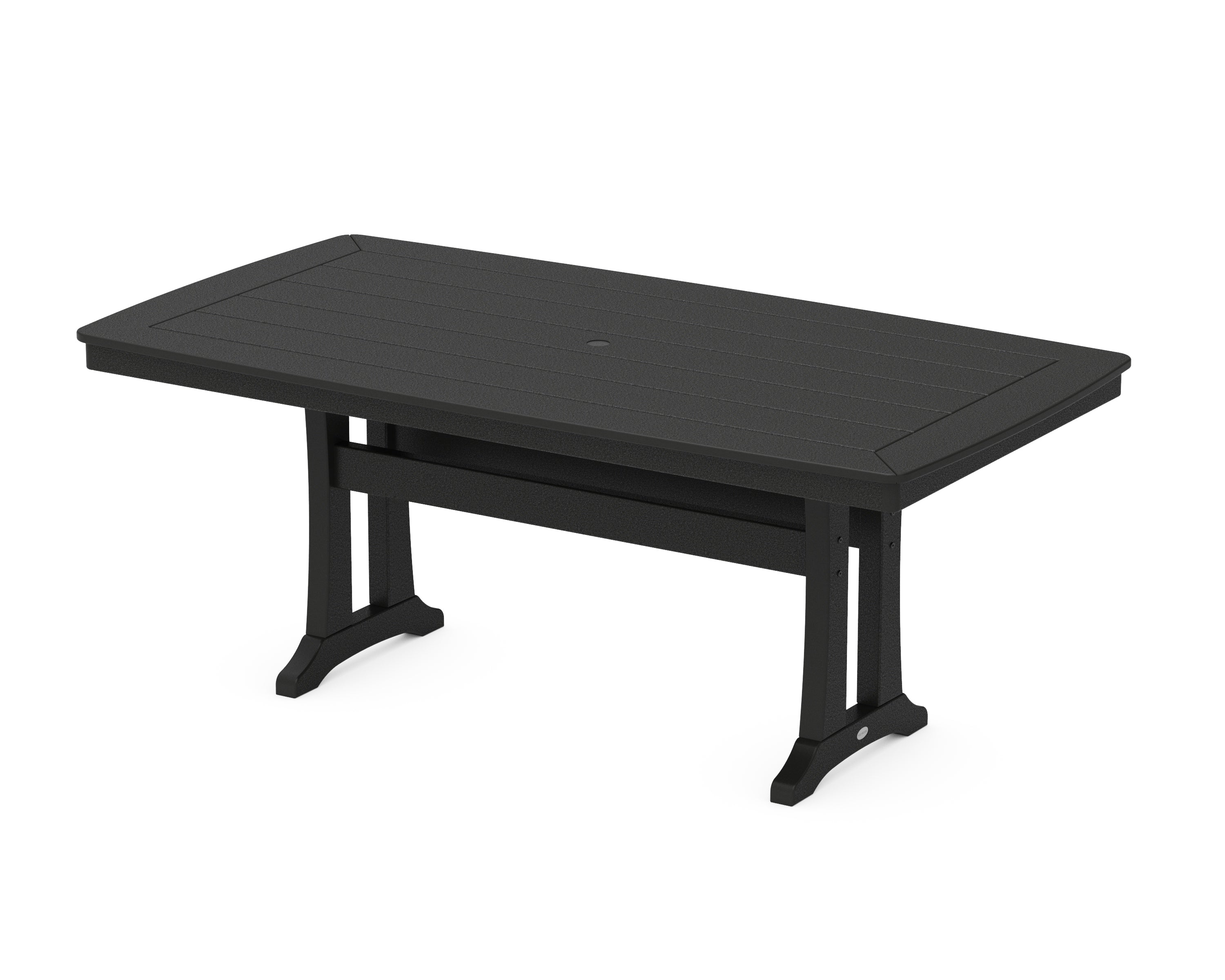 POLYWOOD® Nautical Trestle 38" x 73" Dining Table in Black