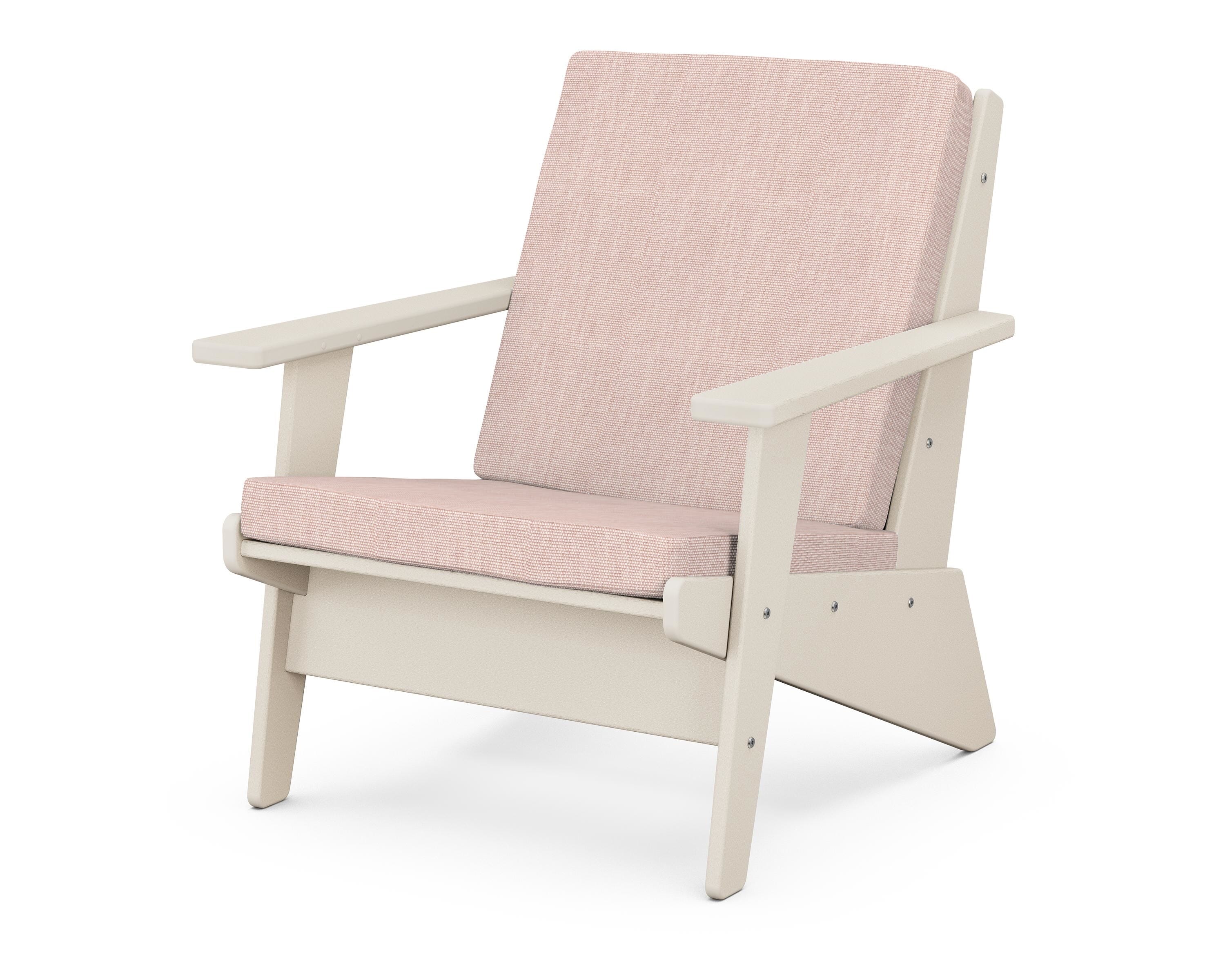 POLYWOOD® Riviera Modern Lounge Chair in Sand / Play Cameo