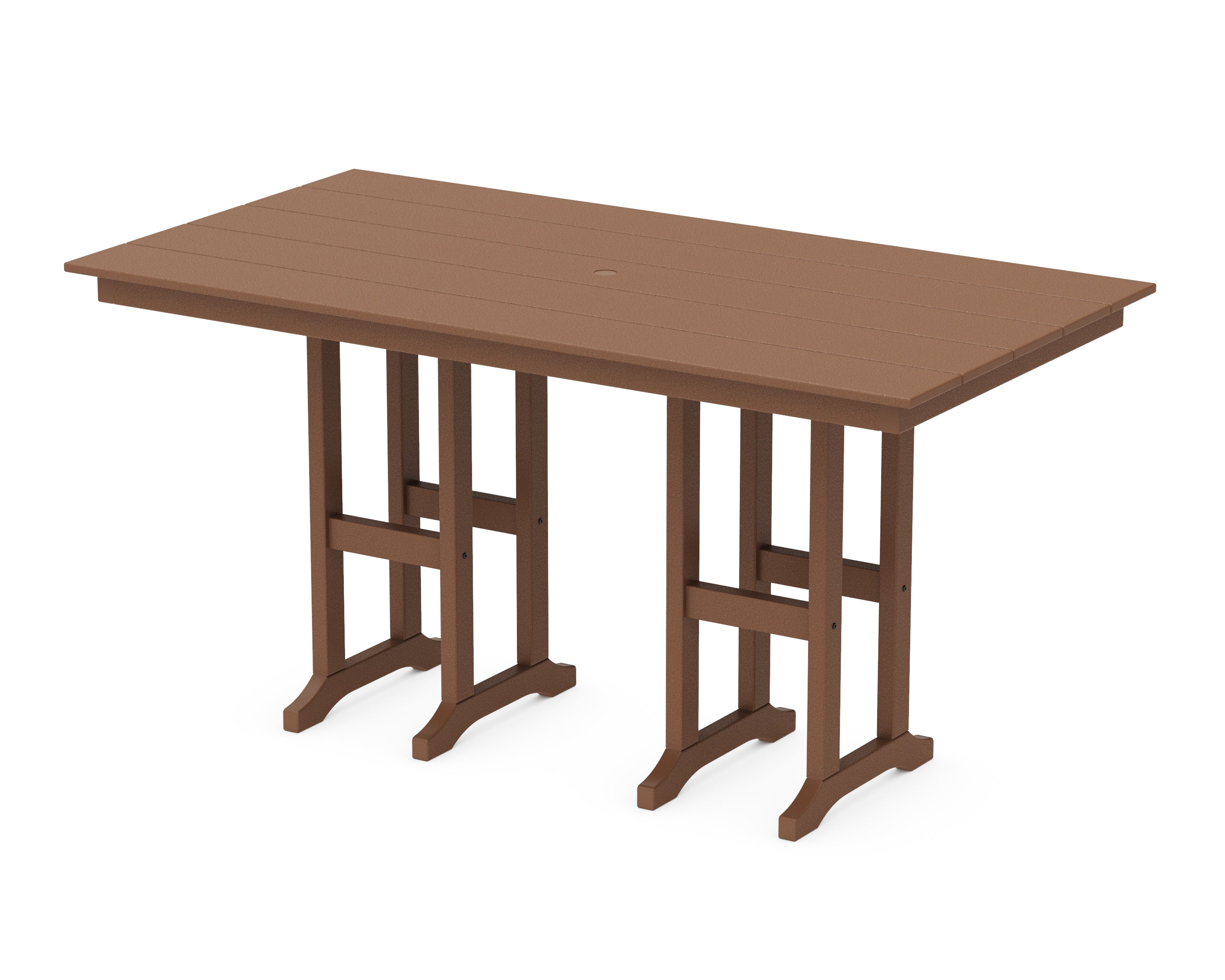 POLYWOOD® Farmhouse 37" x 72" Counter Table in Teak