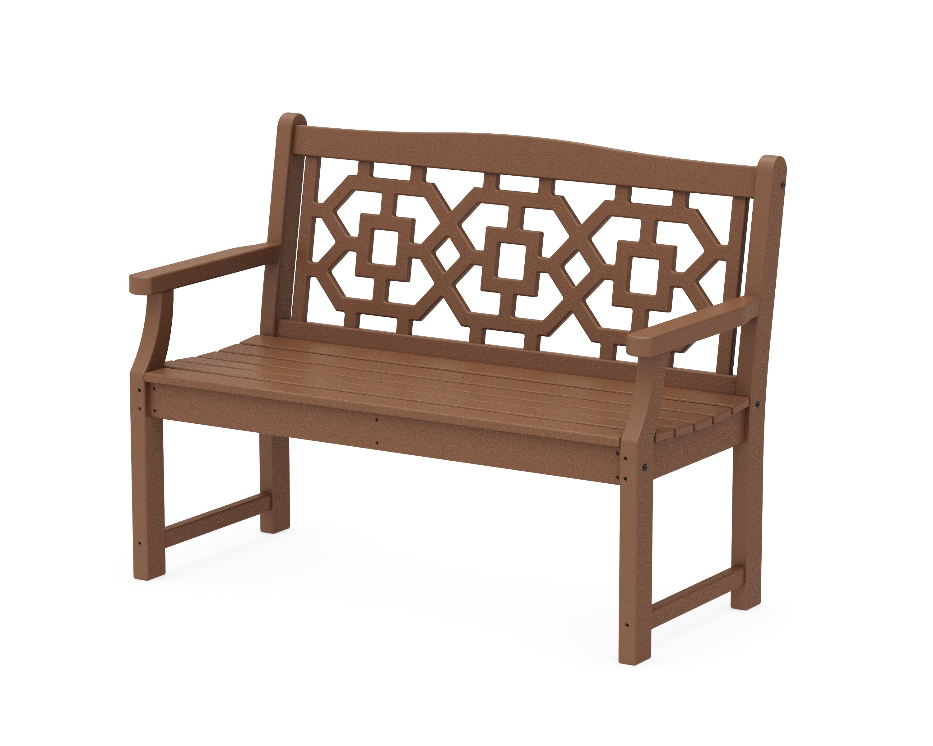 Martha Stewart by POLYWOOD® Chinoiserie 48" Garden Bench in Teak