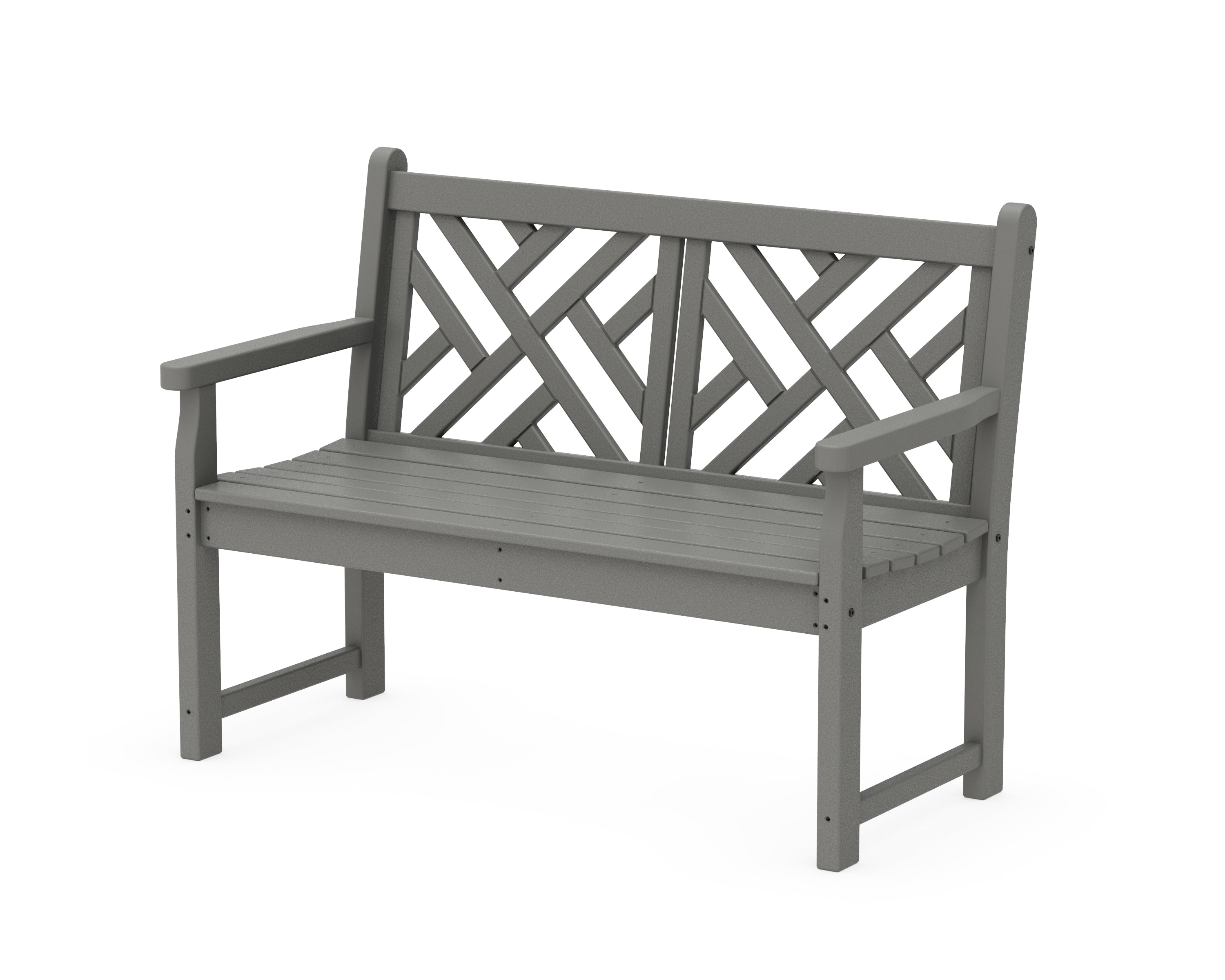 POLYWOOD® Chippendale 48" Bench in Slate Grey