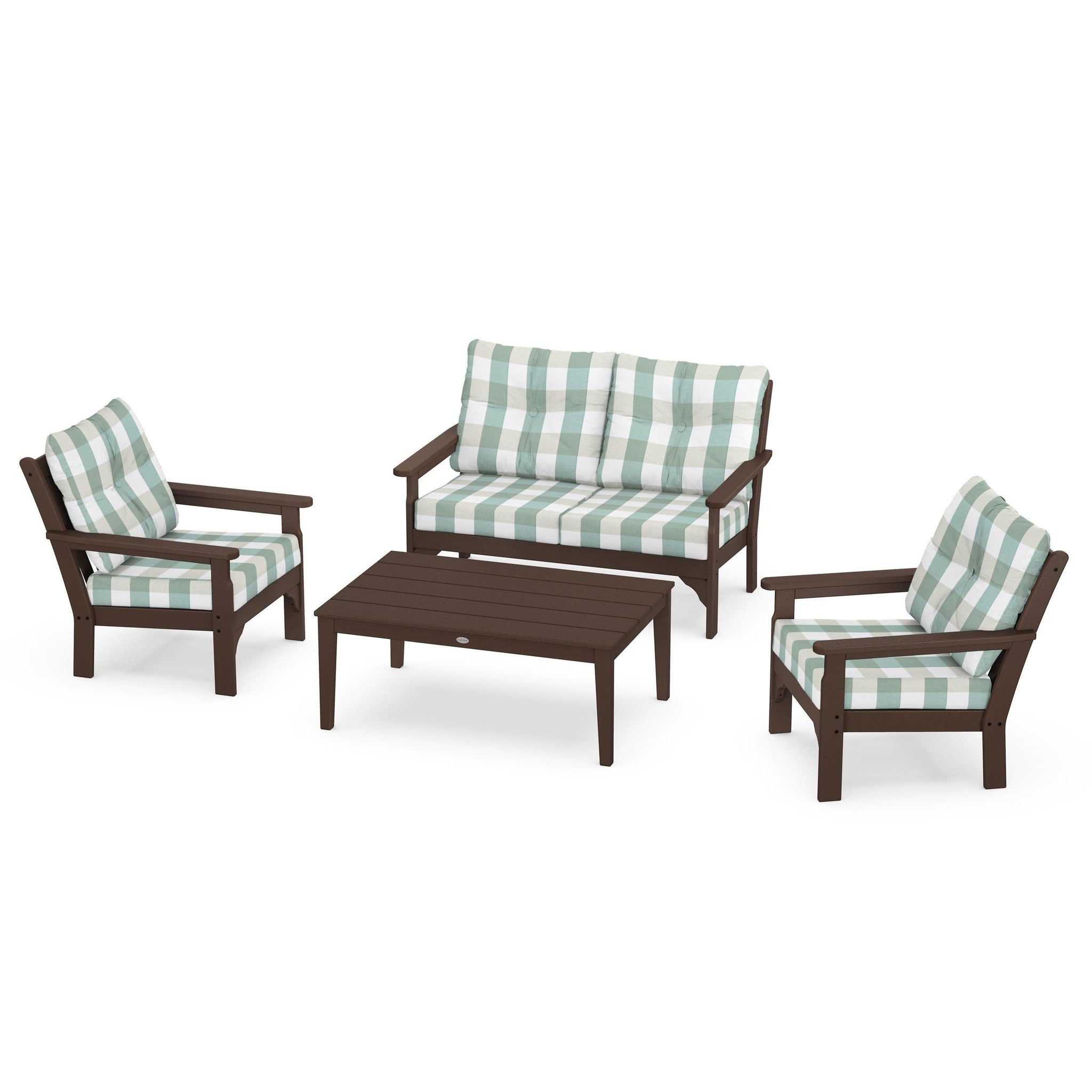 Vineyard 4 Piece Deep Seating Set - Mahogany