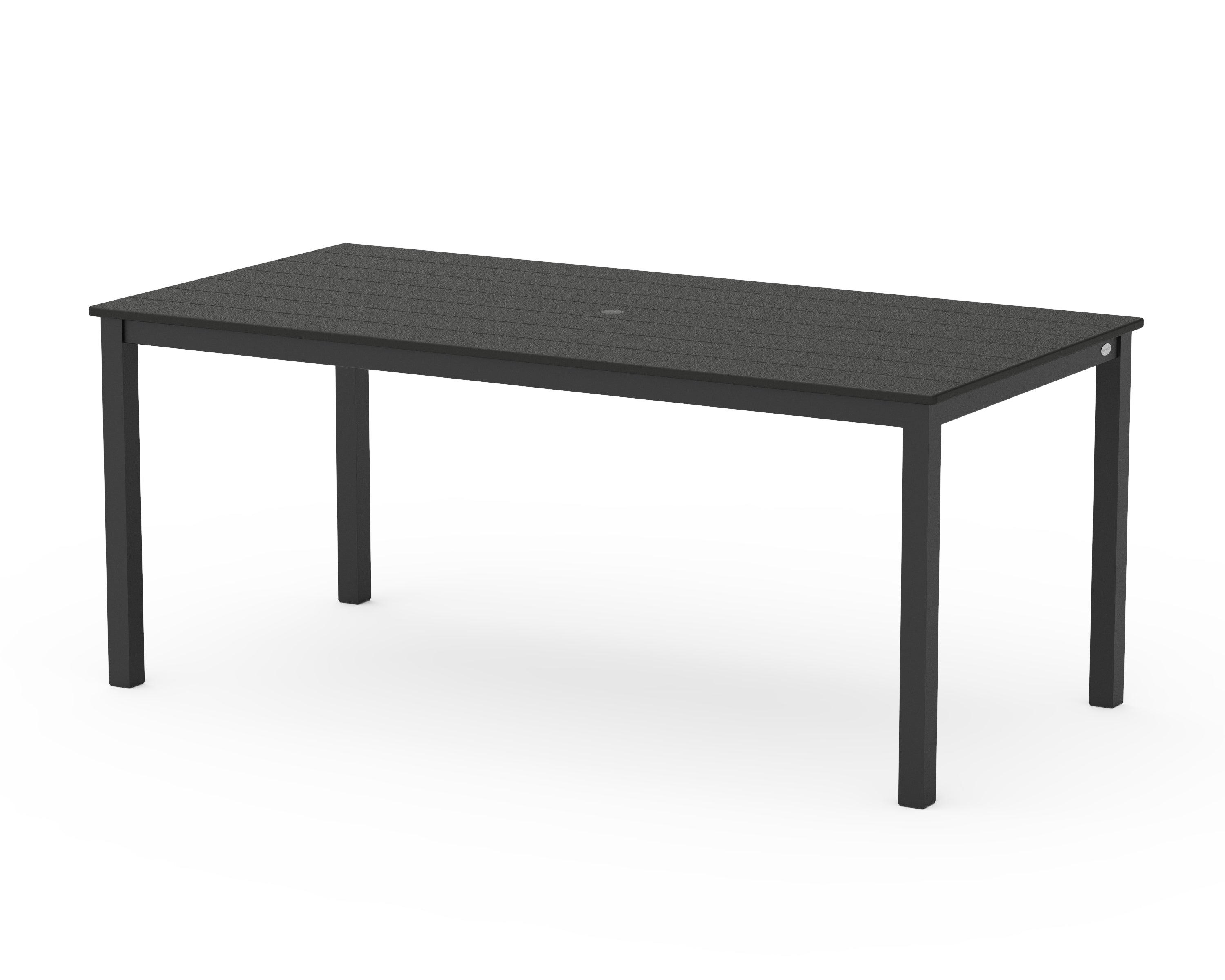 POLYWOOD® Main Street 36" x 72" Dining Table in Black / Black