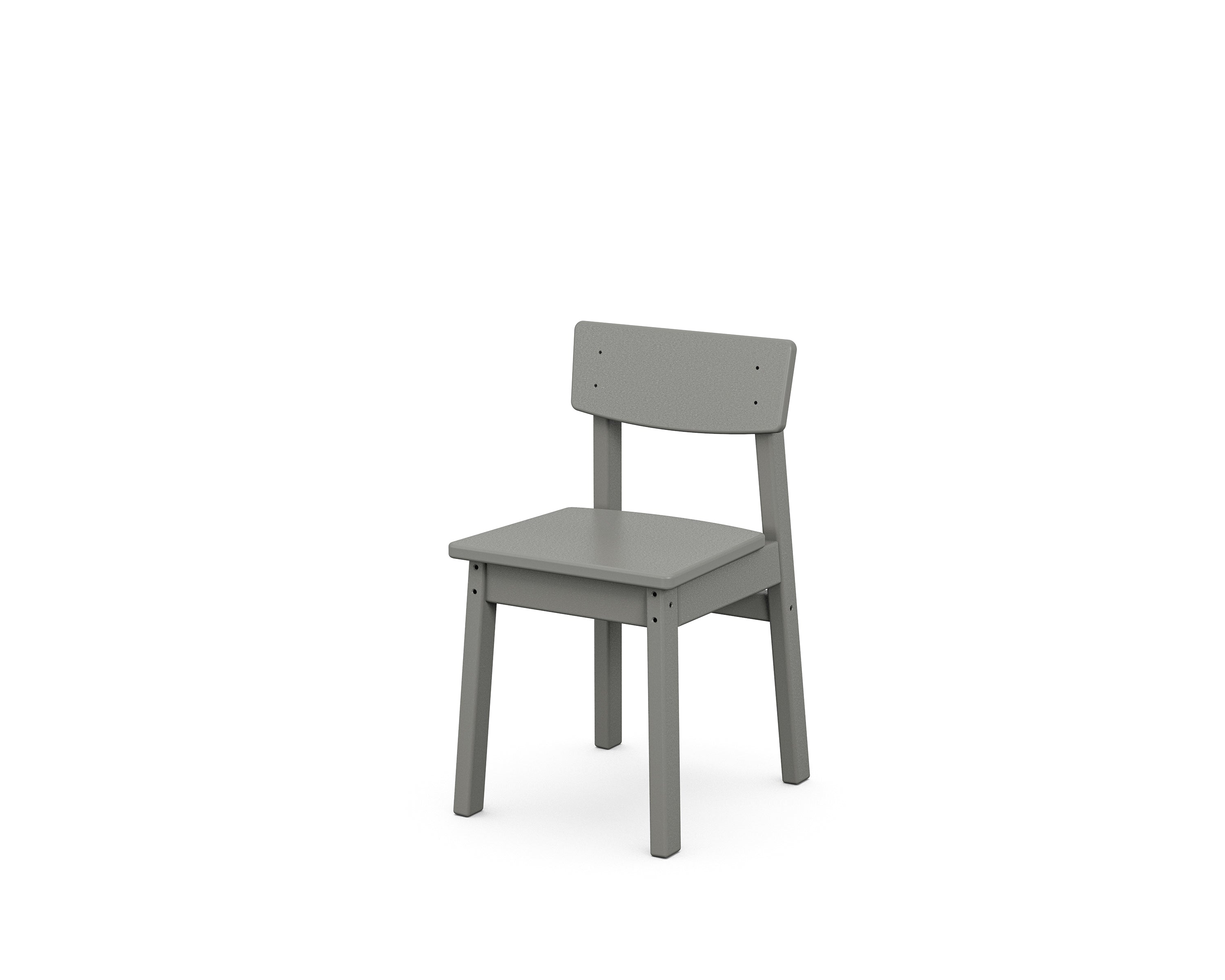 POLYWOOD® Kids Modern Studio Dining Chair in Slate Grey