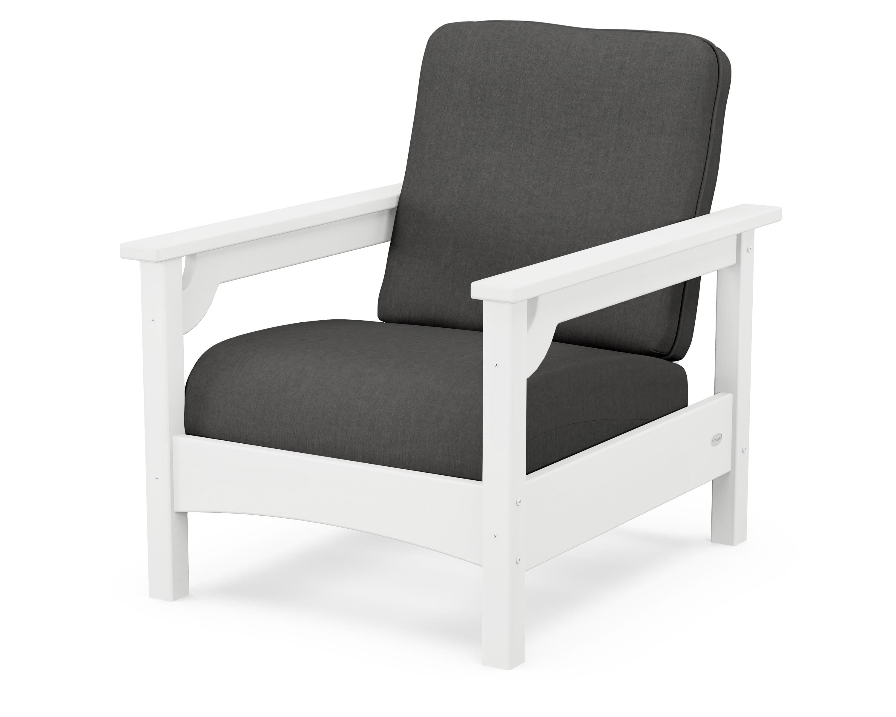 POLYWOOD® Club Chair in White / Spectrum Carbon