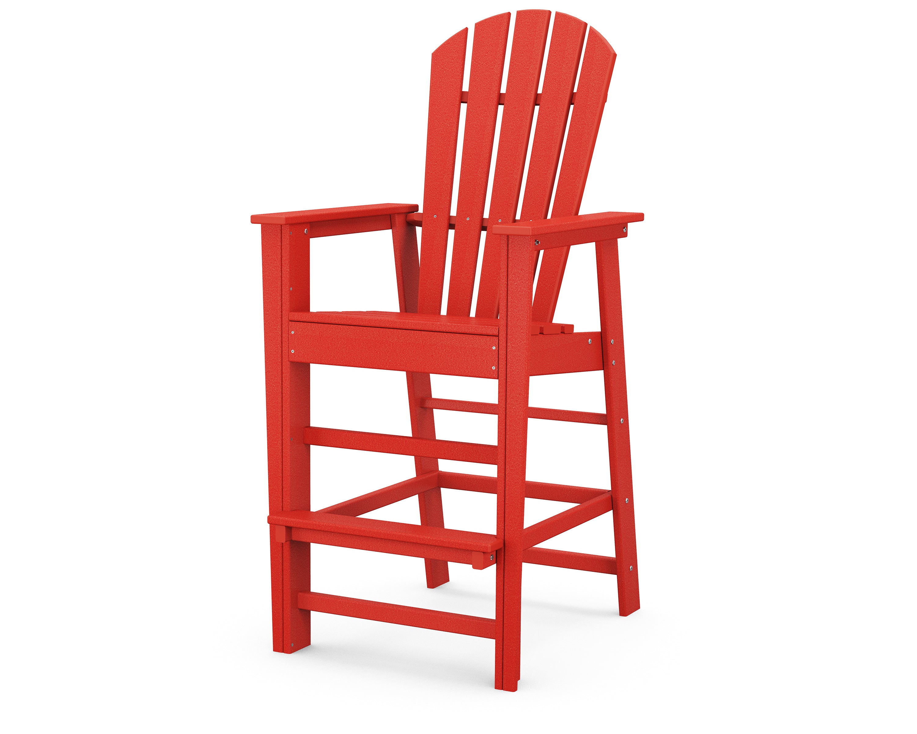 POLYWOOD® South Beach Bar Chair in Sunset Red