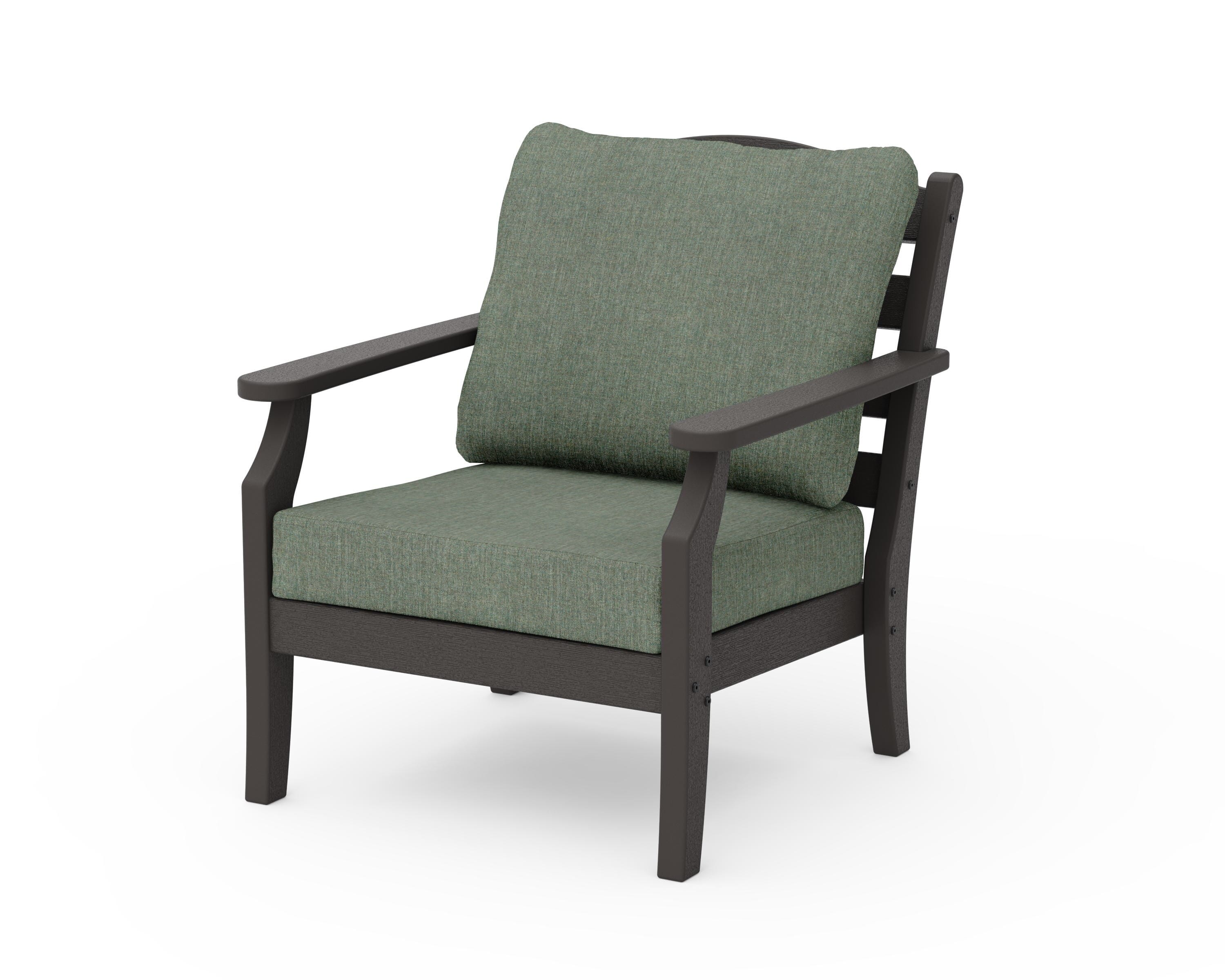 Draper James™ by POLYWOOD® Savannah Deep Seating Chair in Vintage Coffee / Cast Sage