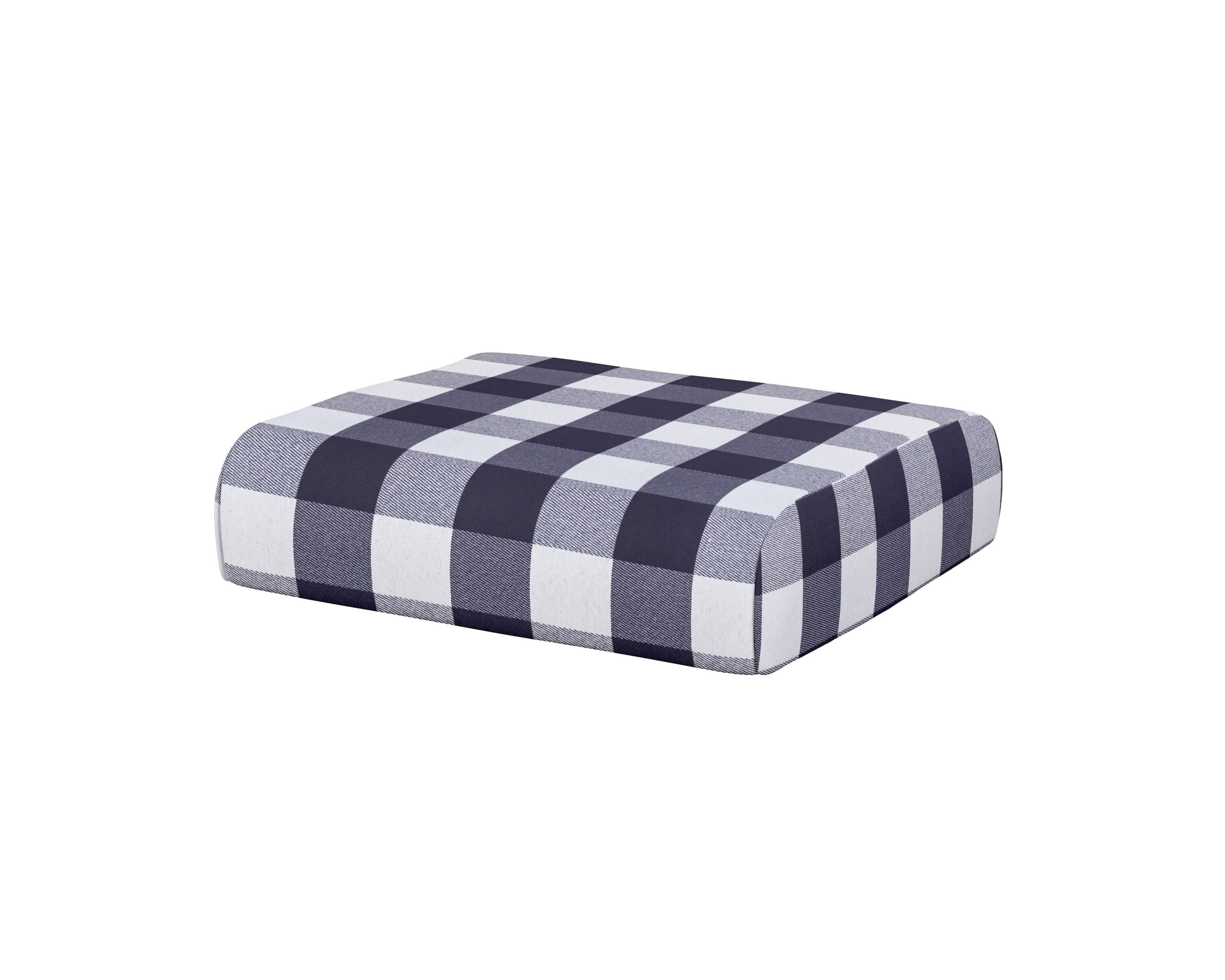 POLYWOOD® Club Ottoman Cushion in Buffalo Plaid Navy