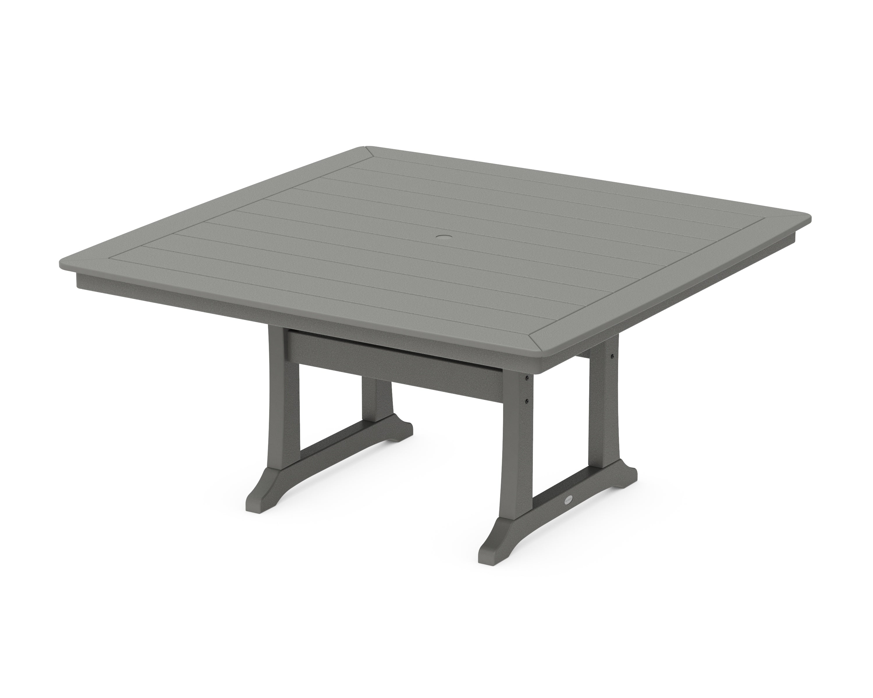 POLYWOOD® Nautical Trestle 59" Dining Table in Slate Grey
