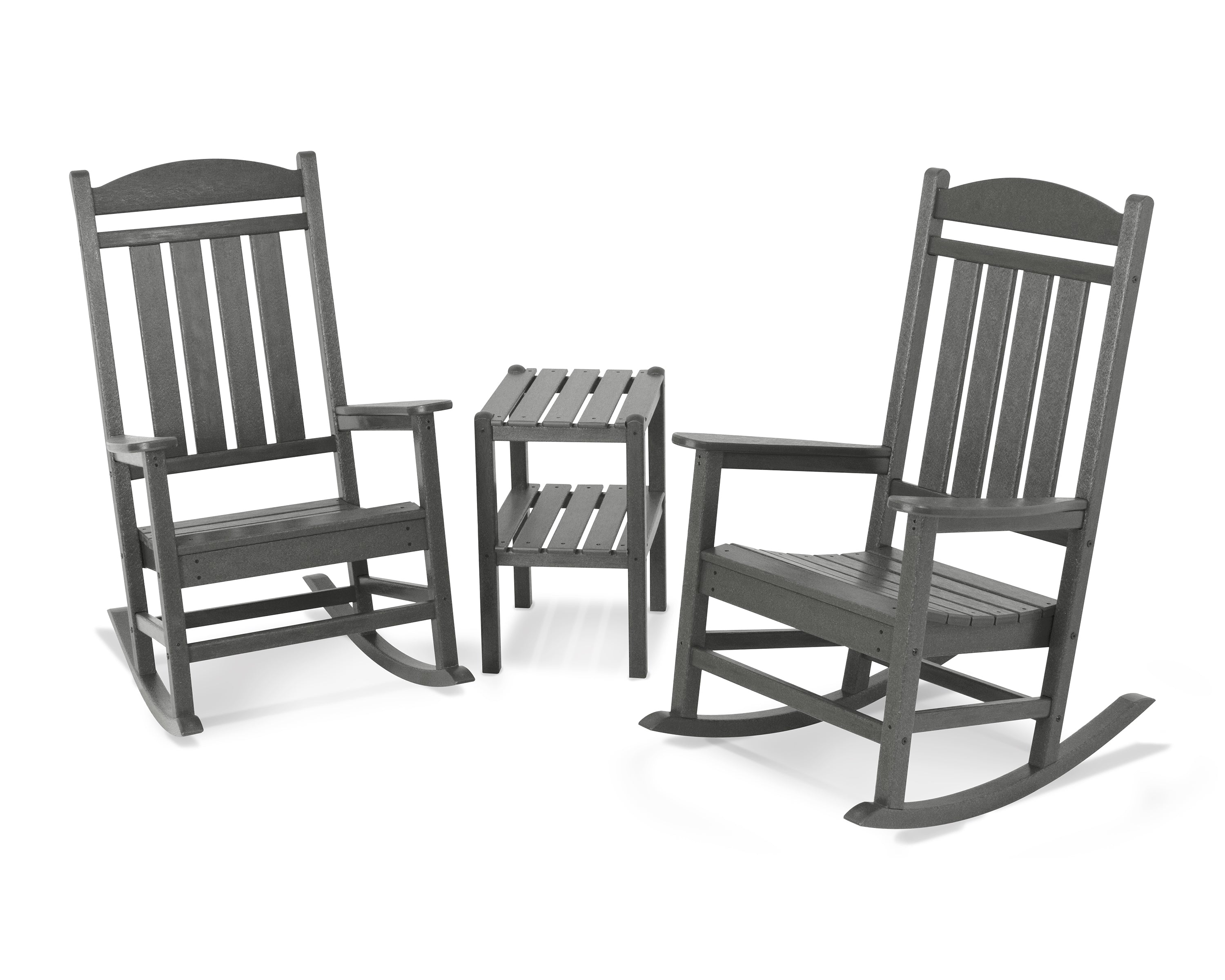 POLYWOOD® Presidential 3-Piece Rocker Set in Slate Grey