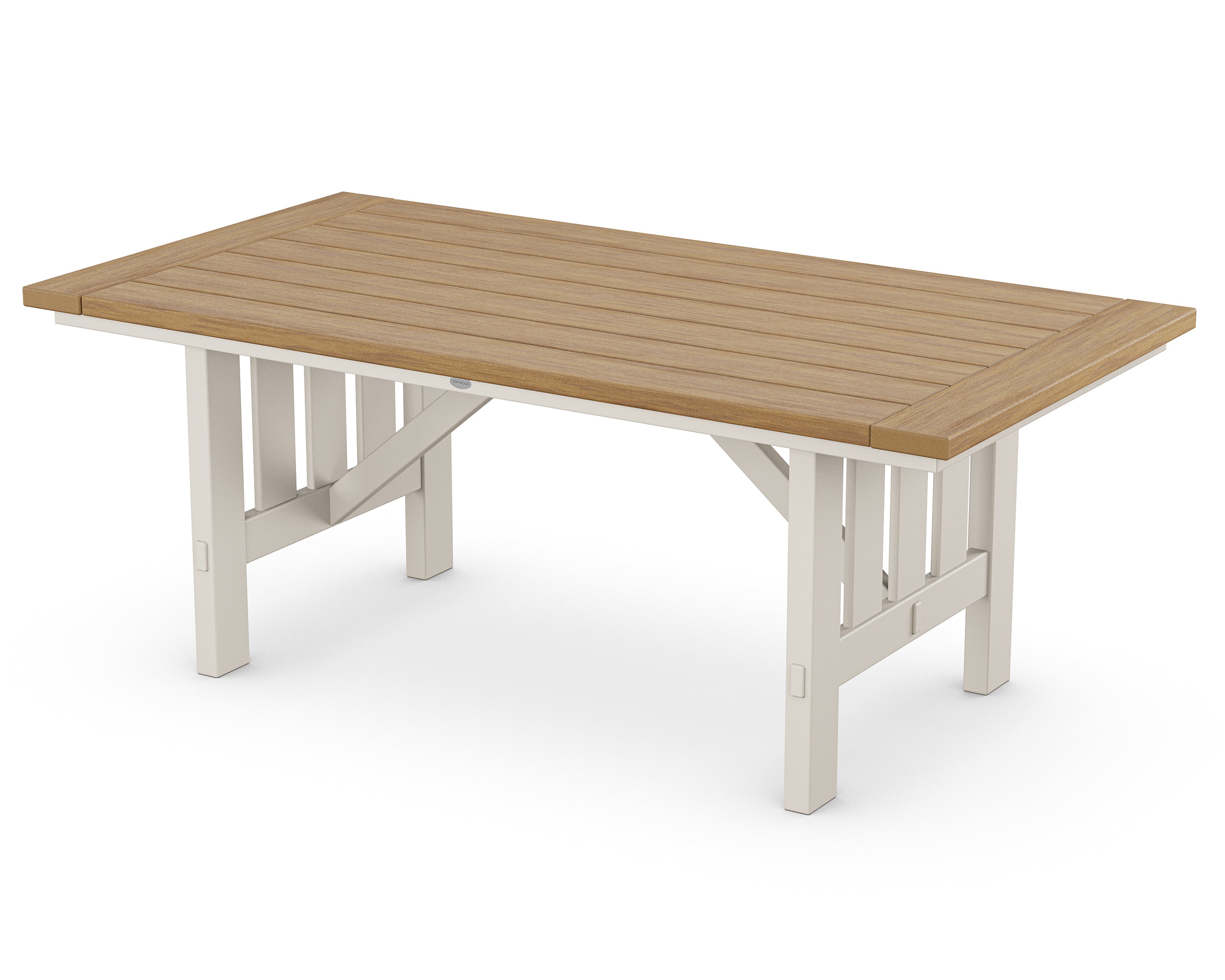 POLYWOOD® Mission 39" x 75" Dining Table in Sand / Natural