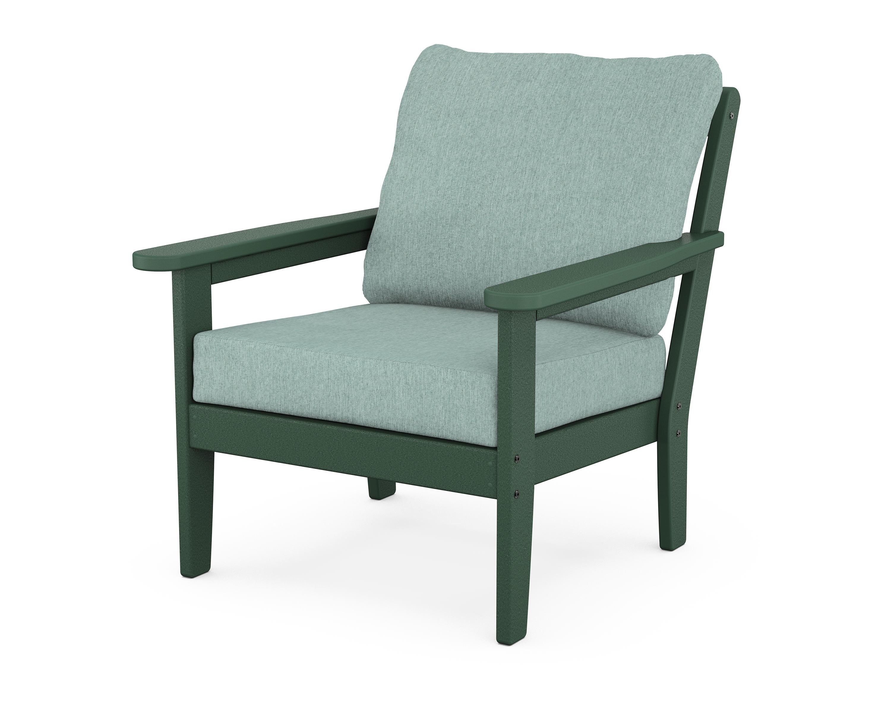 Country Living Cottage Deep Seating Chair in Green / Glacier Spa