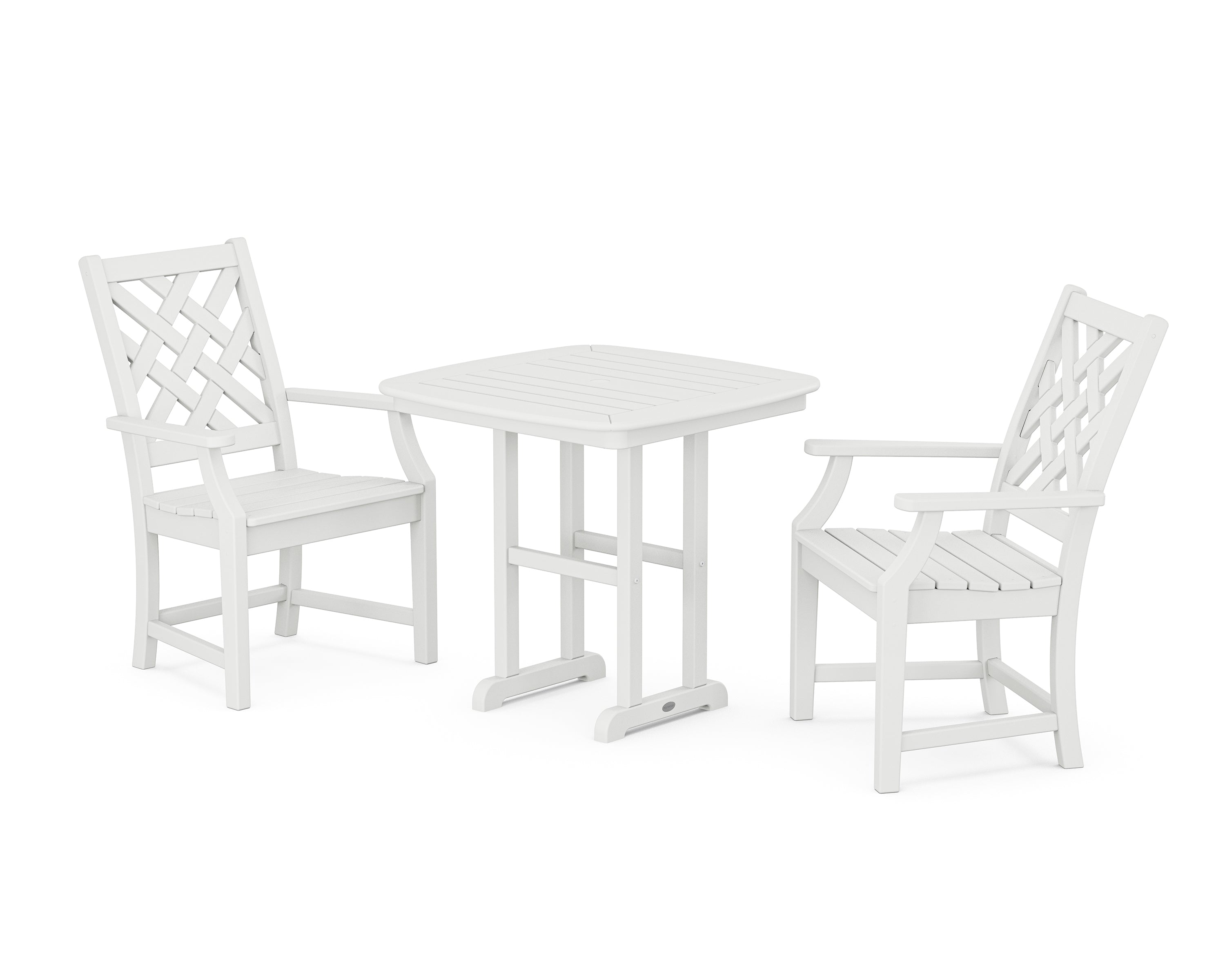 Country Living Wovendale 3-Piece Dining Set in White