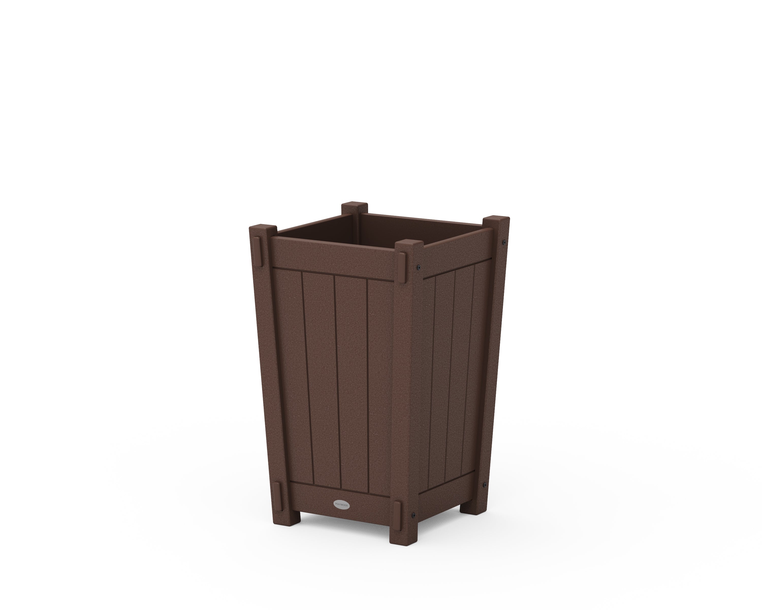 POLYWOOD® Vineyard Tapered Square Short Planter Box in Mahogany