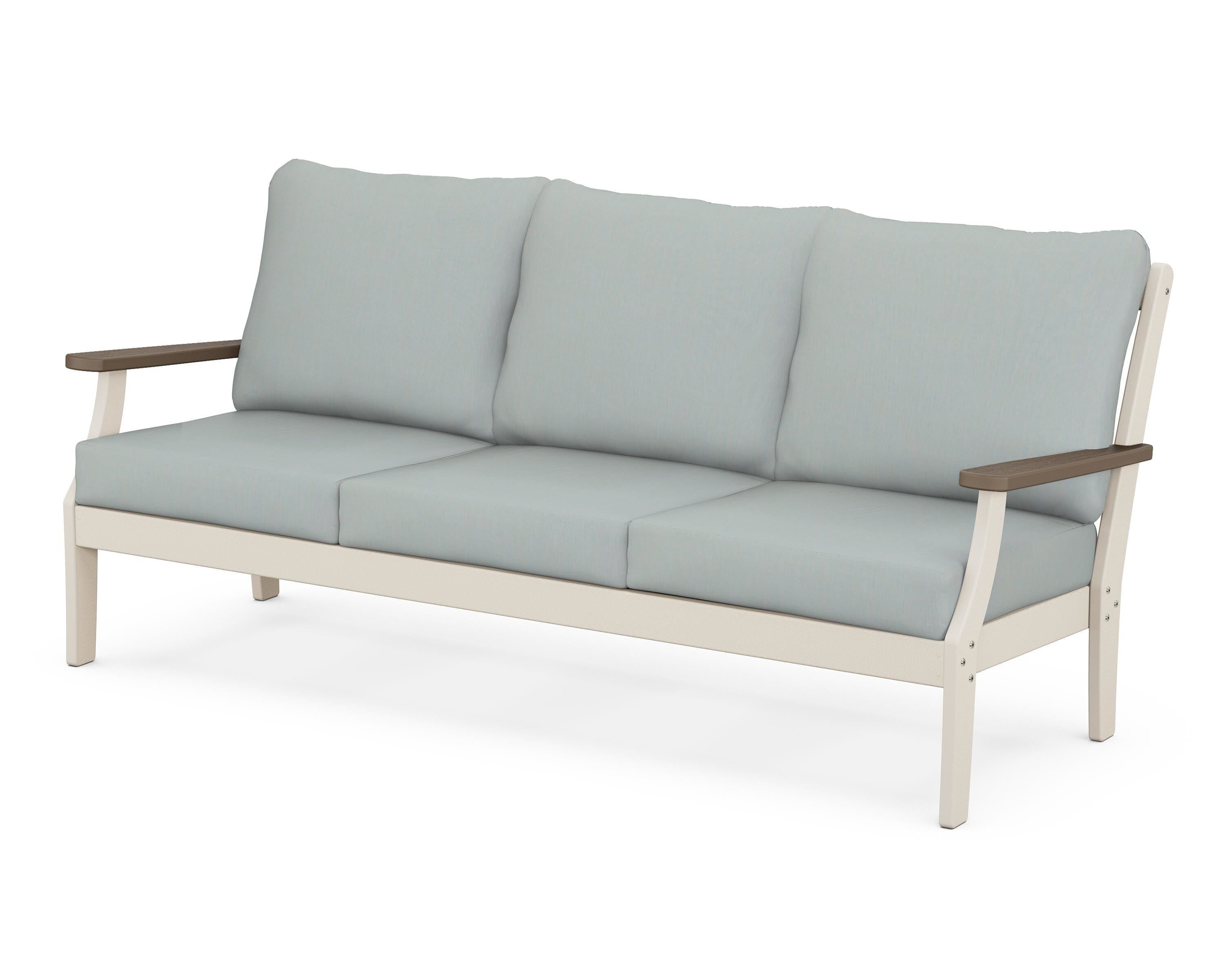 POLYWOOD® Braxton Deep Seating Sofa in Sand / Kona / Spa