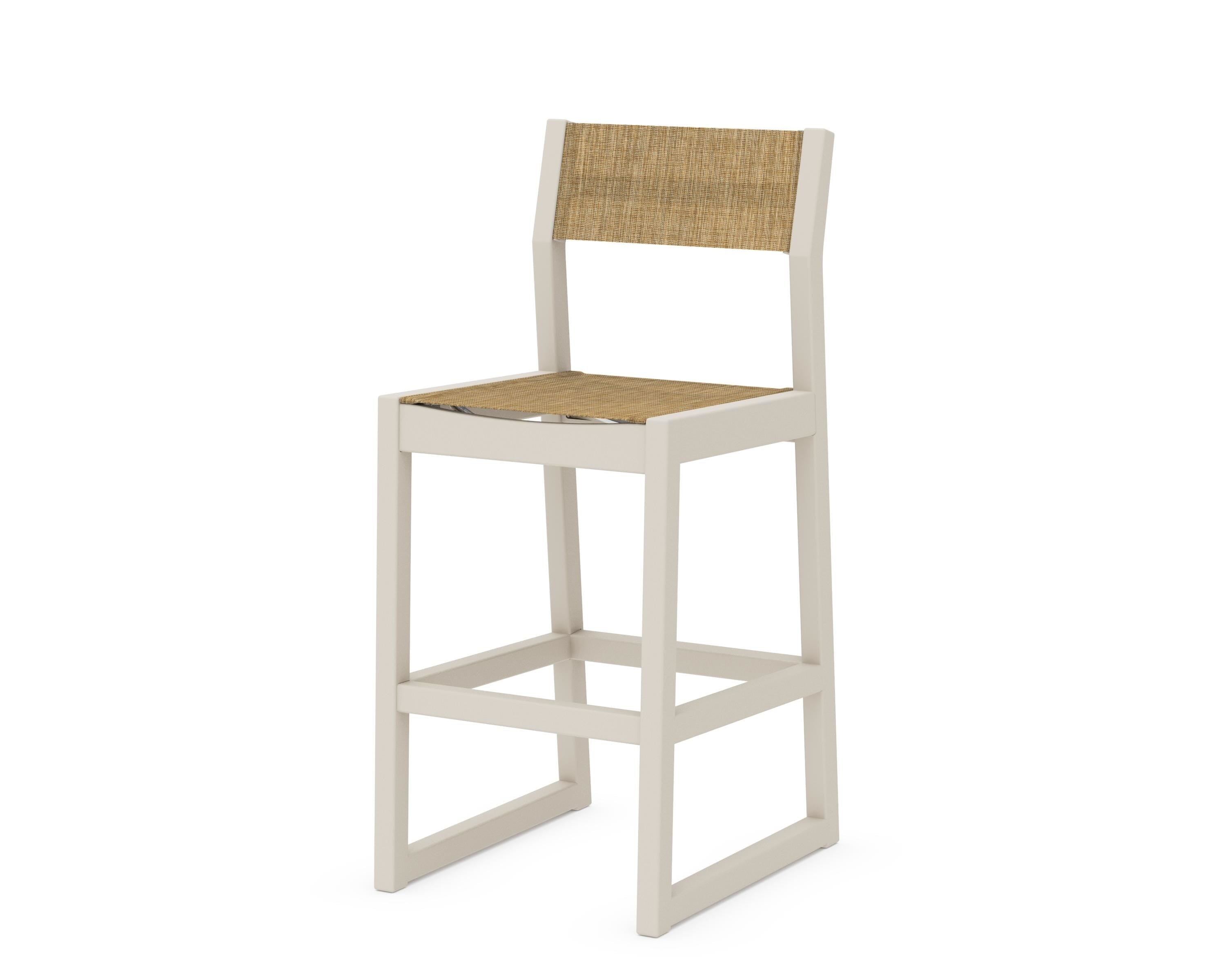 POLYWOOD® EDGE Sling Bar Side Chair in Sand / Burlap Sling
