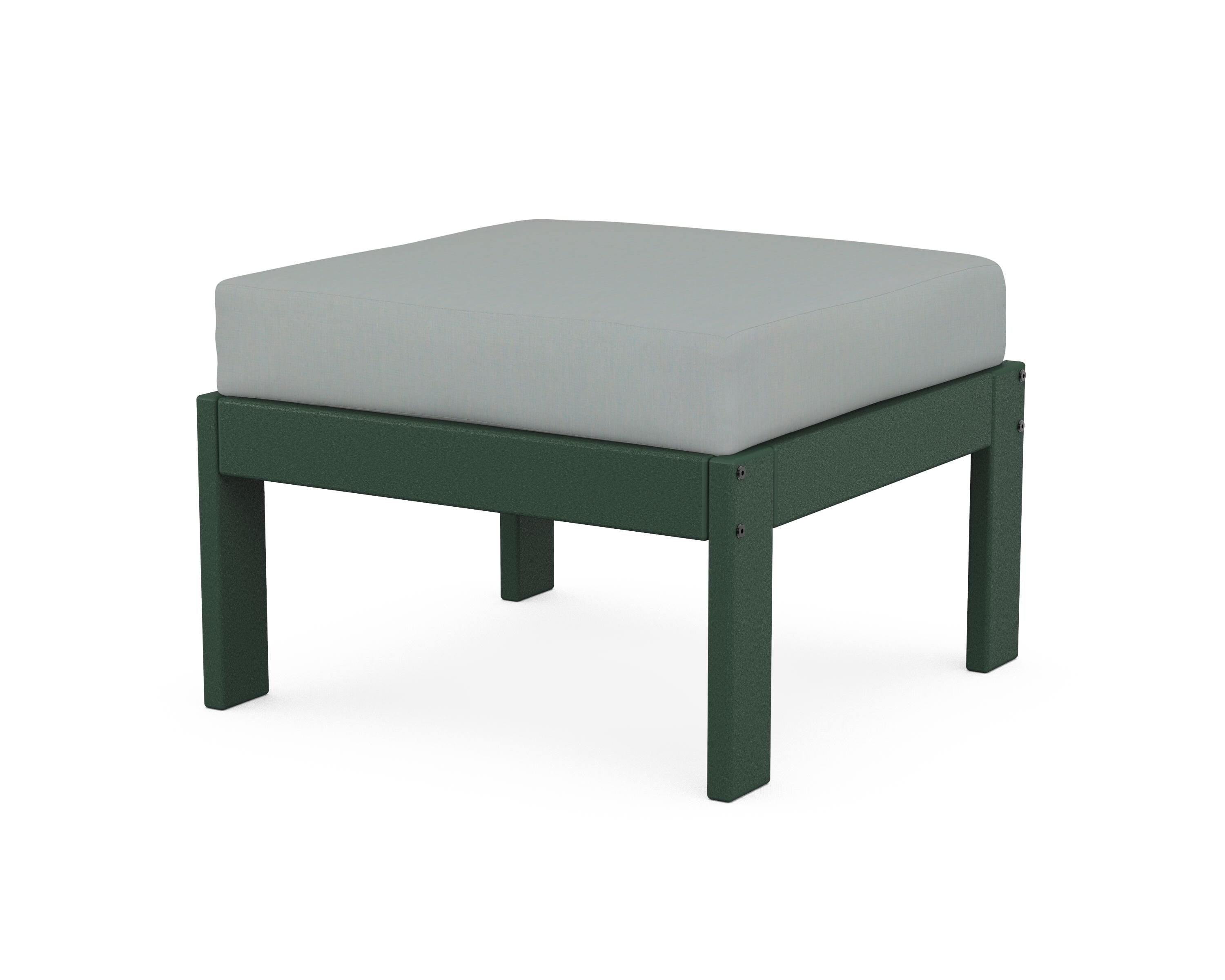 POLYWOOD® Vineyard Modular Ottoman in Green / Spa