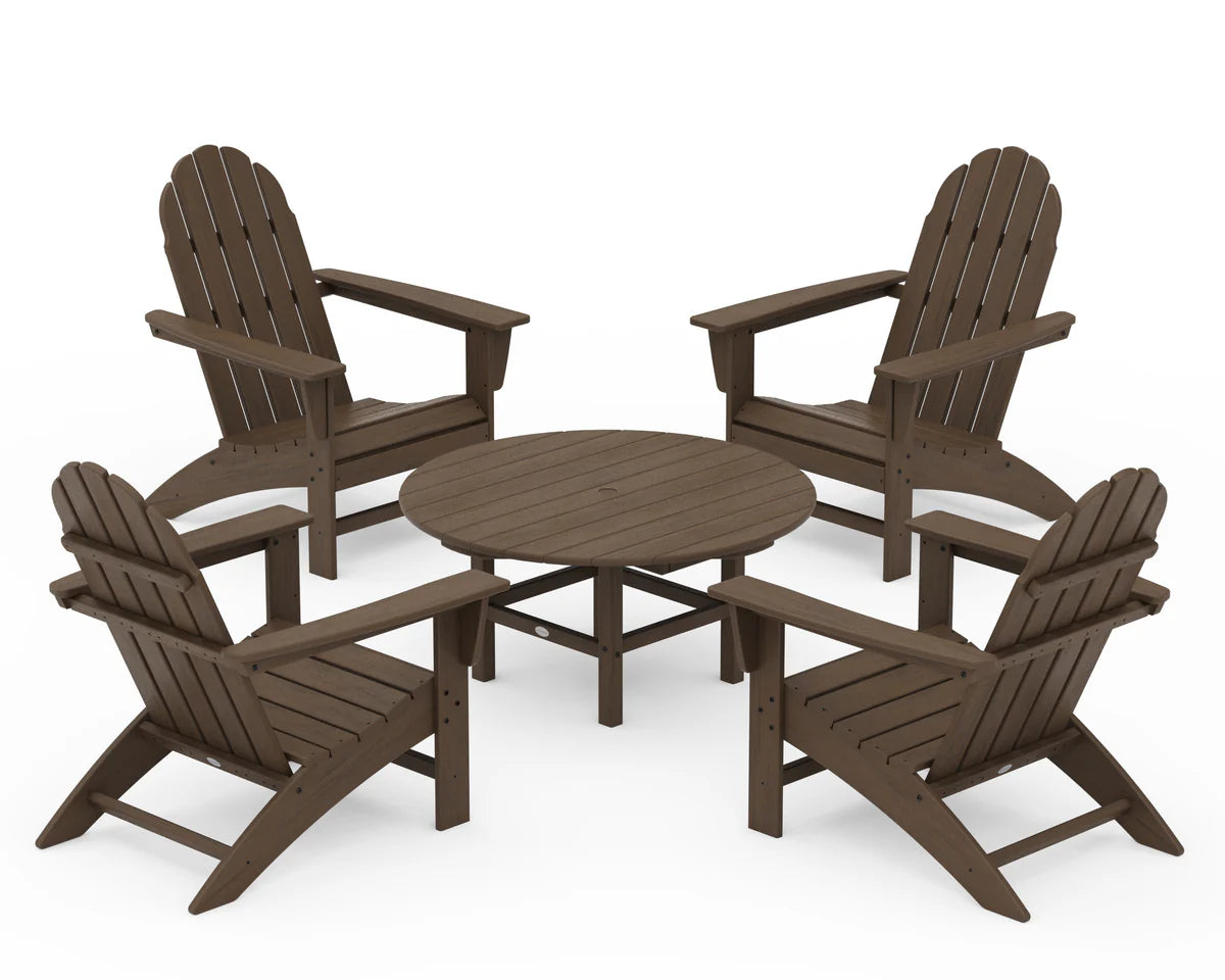 Vineyard 5-Piece Adirondack Chair Conversation Set