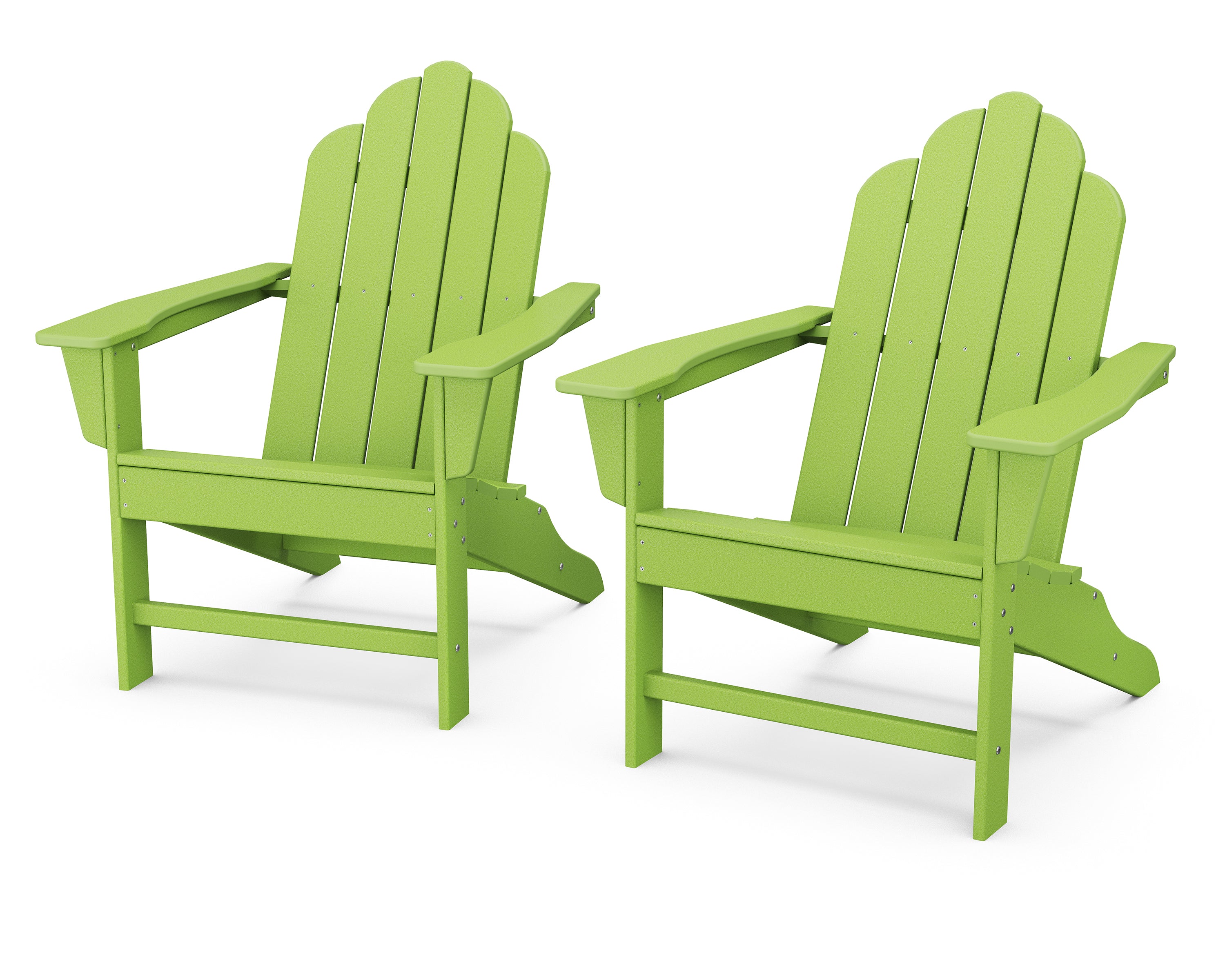 POLYWOOD® Long Island Adirondack 2-Piece Set in Lime
